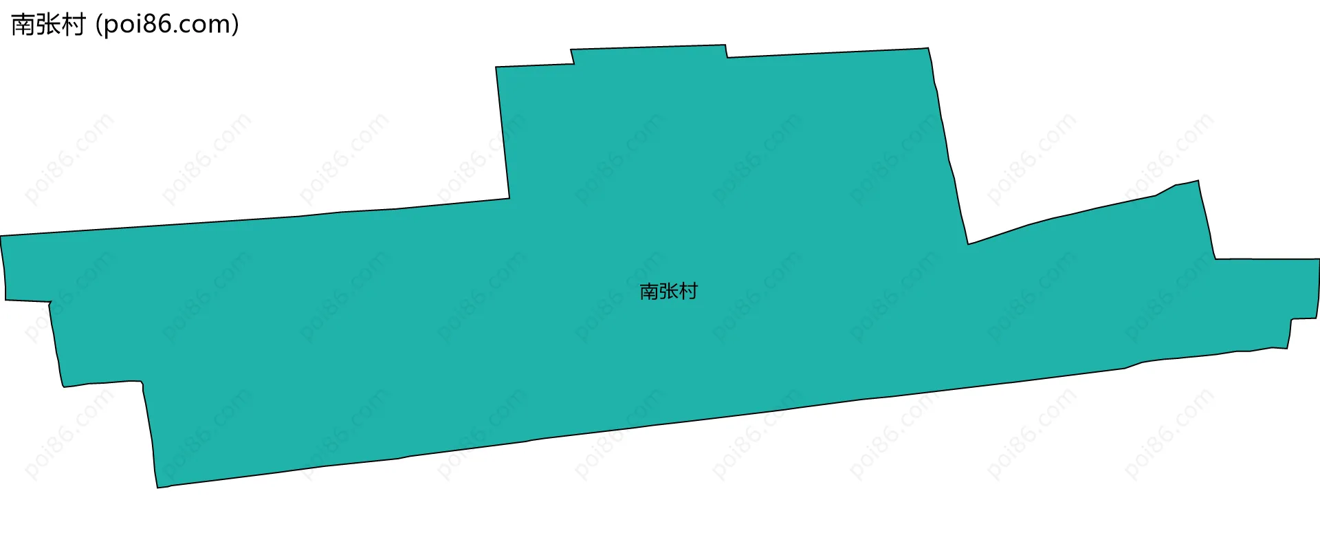 南张村边界地图