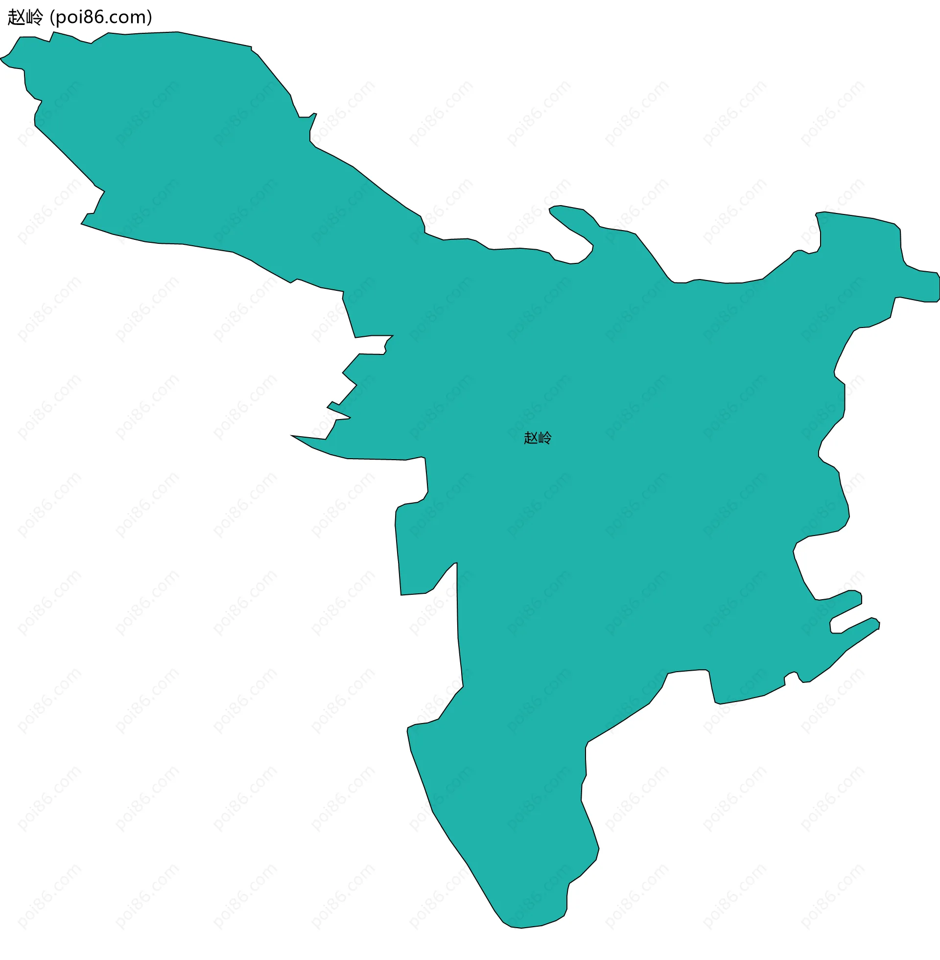 赵岭边界地图