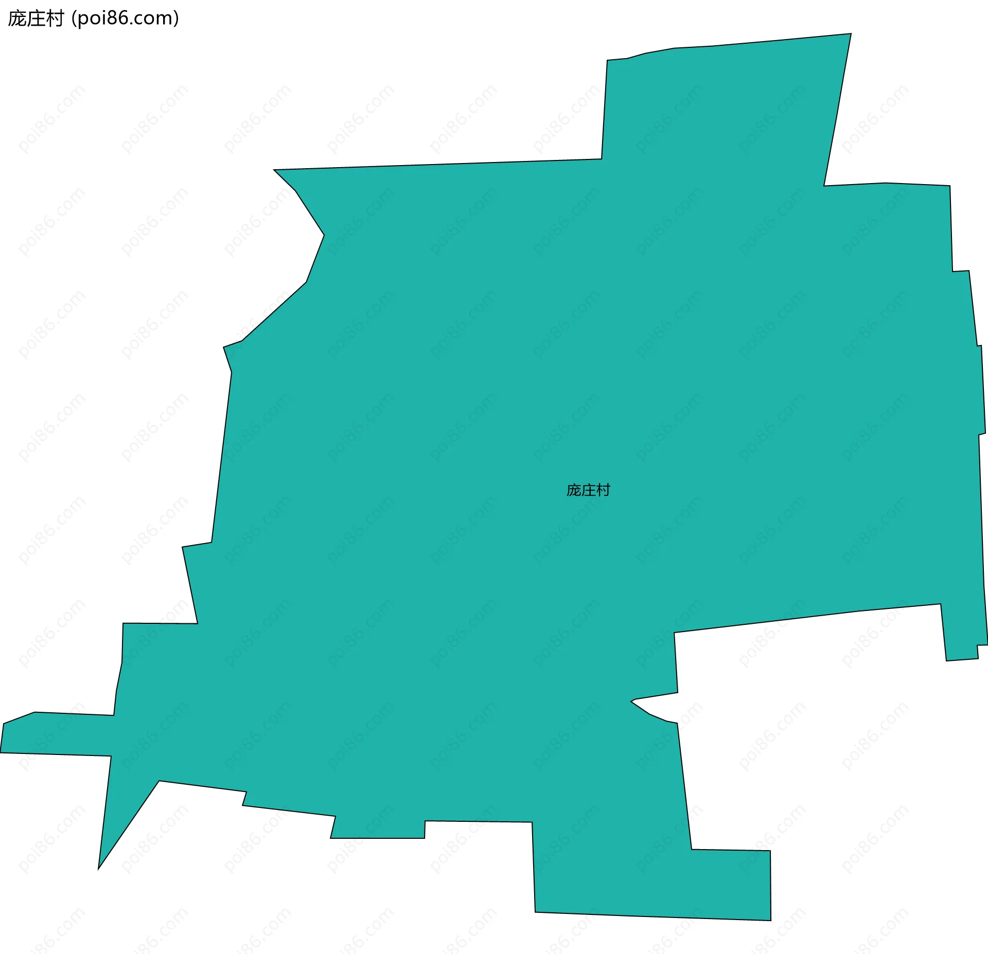 庞庄村边界地图