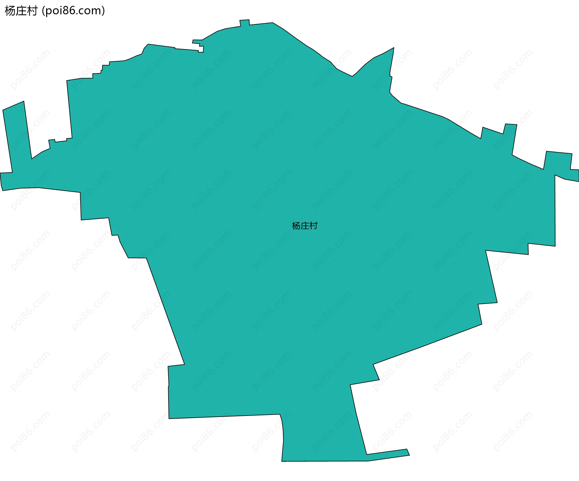 杨庄村边界地图