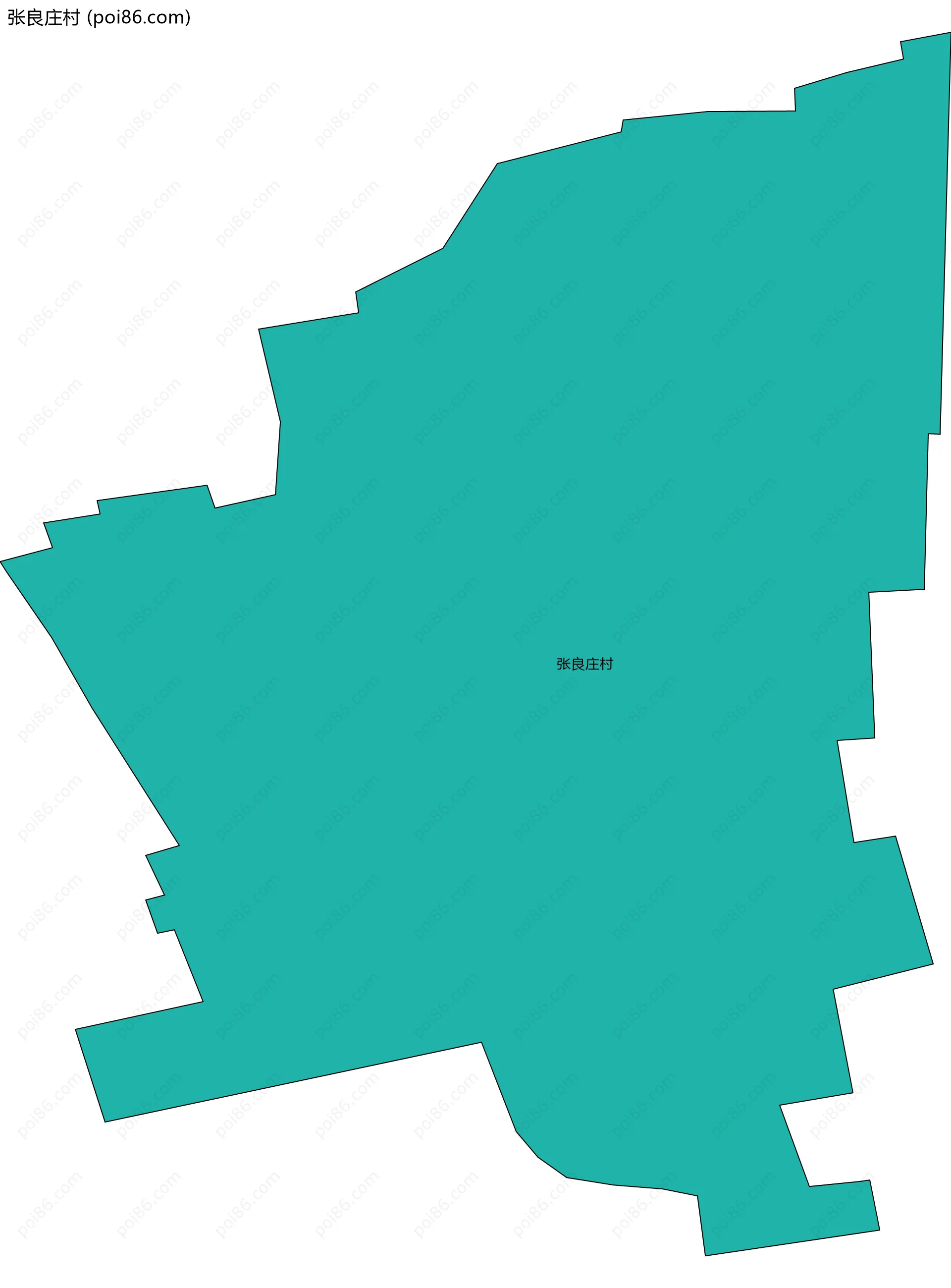 张良庄村边界地图