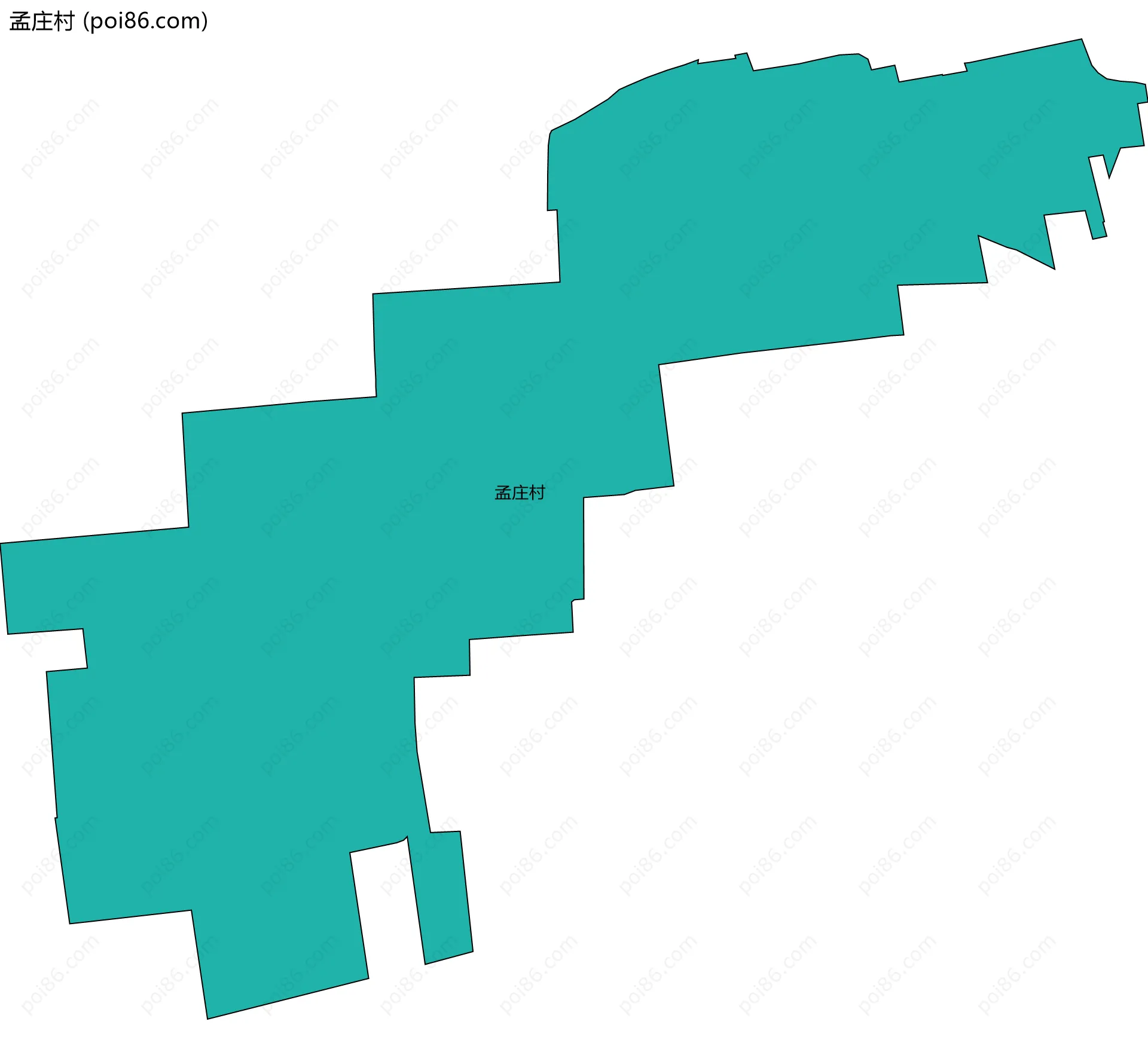 孟庄村边界地图