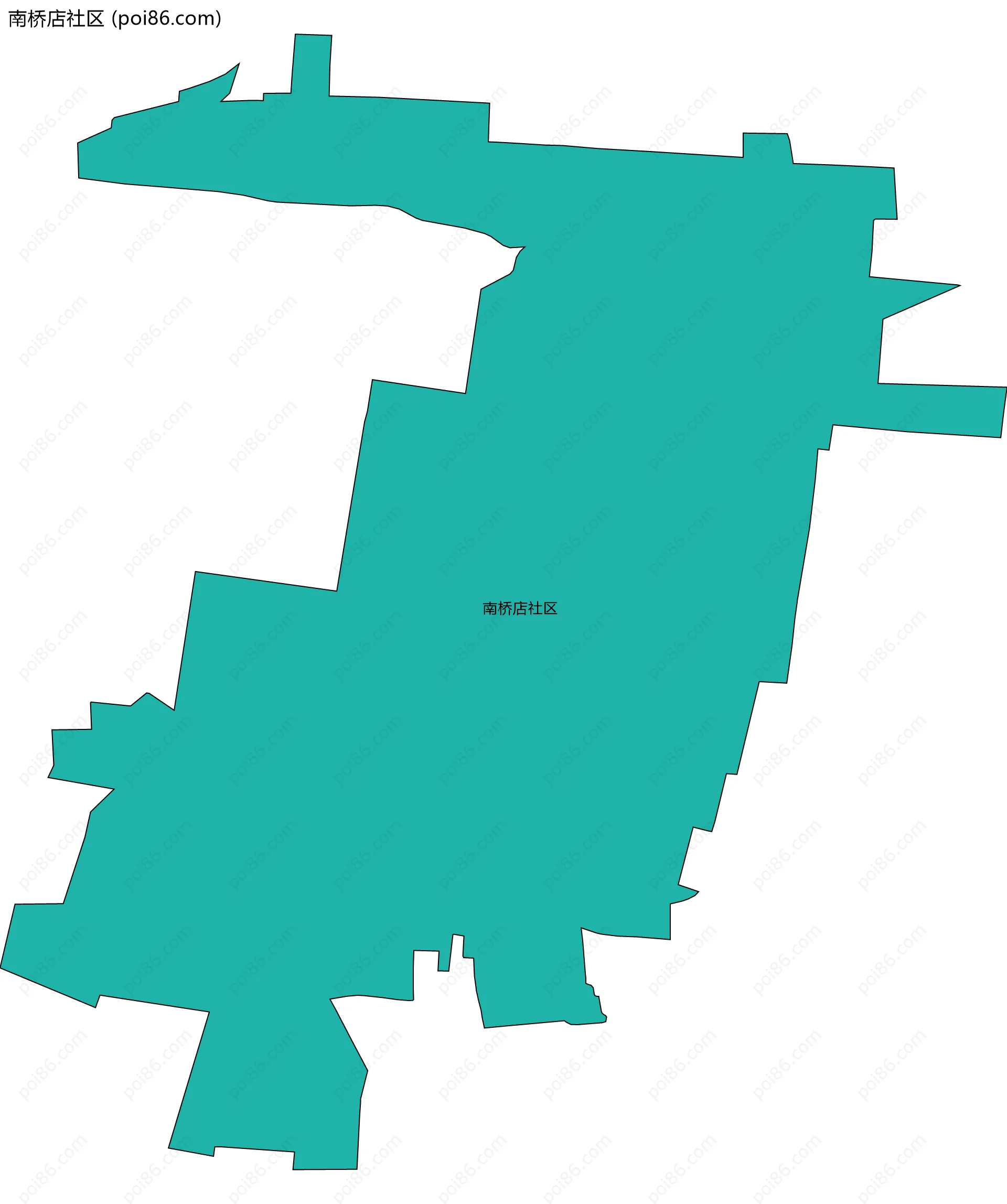 南桥店社区边界地图