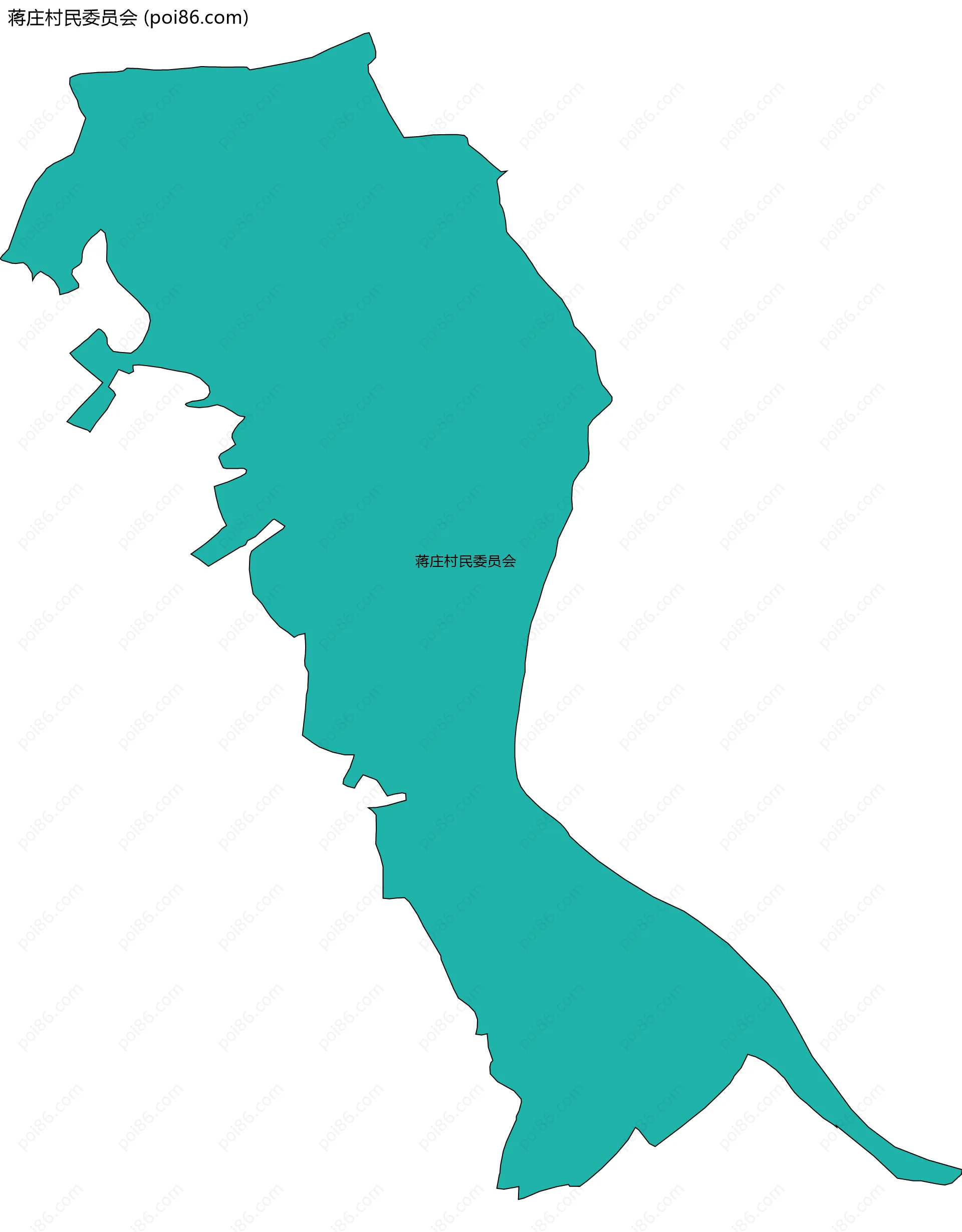 蒋庄村民委员会边界地图