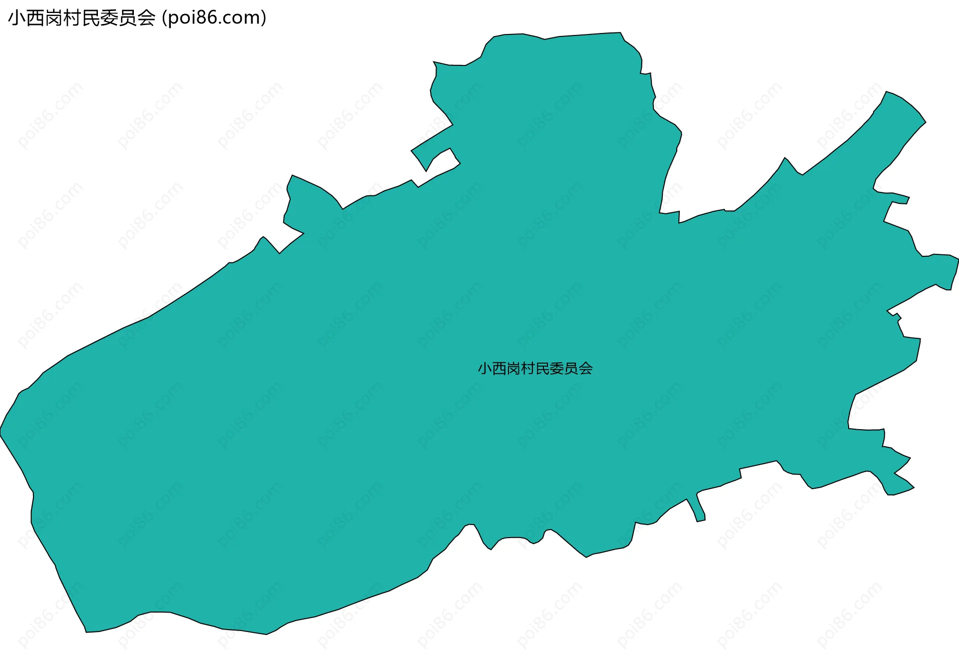 小西岗村民委员会边界地图