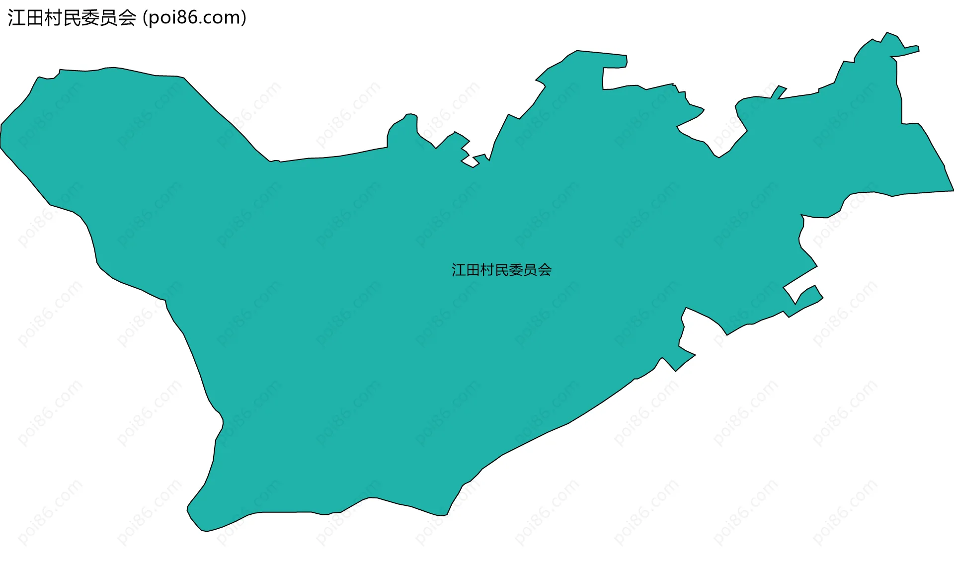 江田村民委员会边界地图