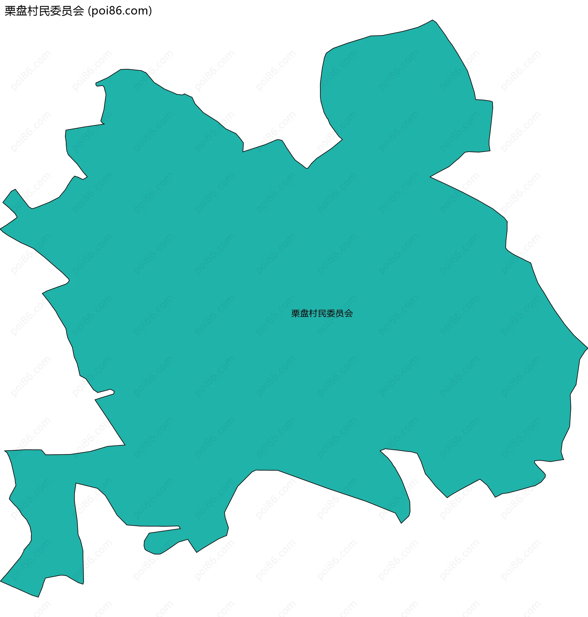 栗盘村民委员会边界地图