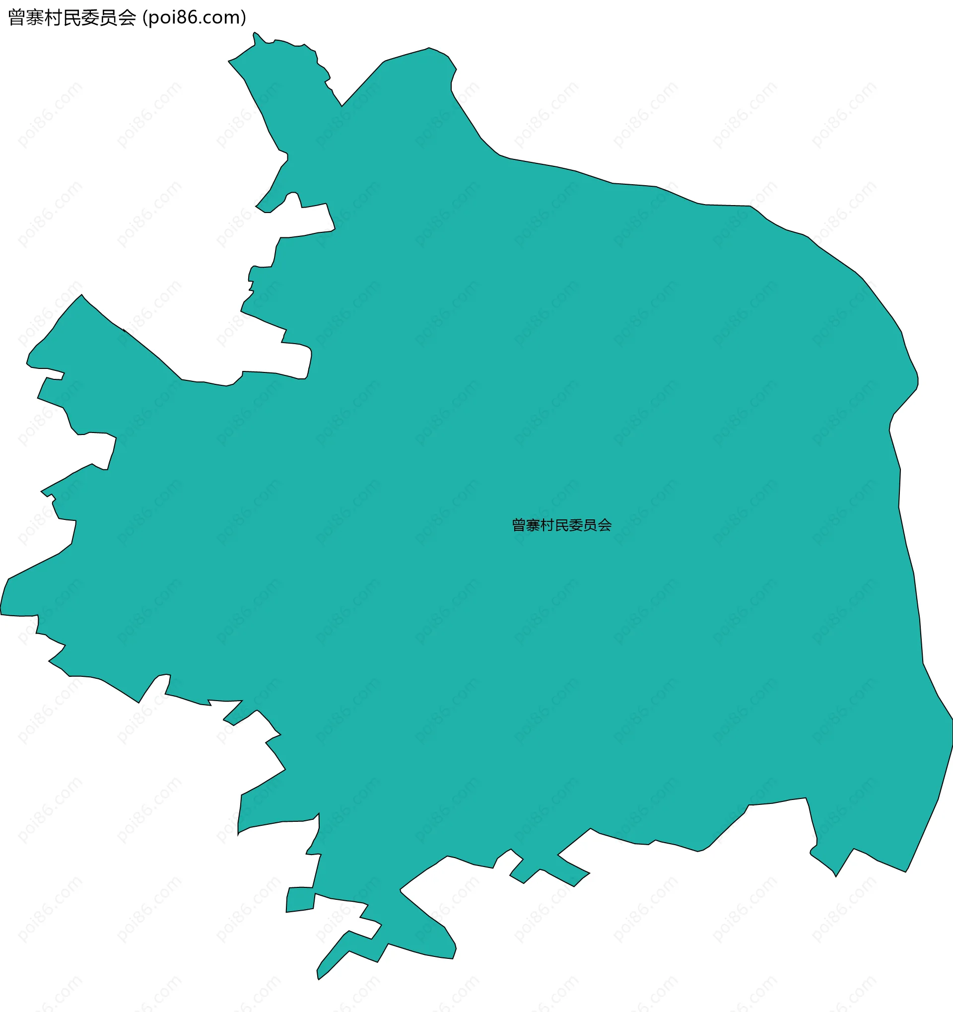 曾寨村民委员会边界地图