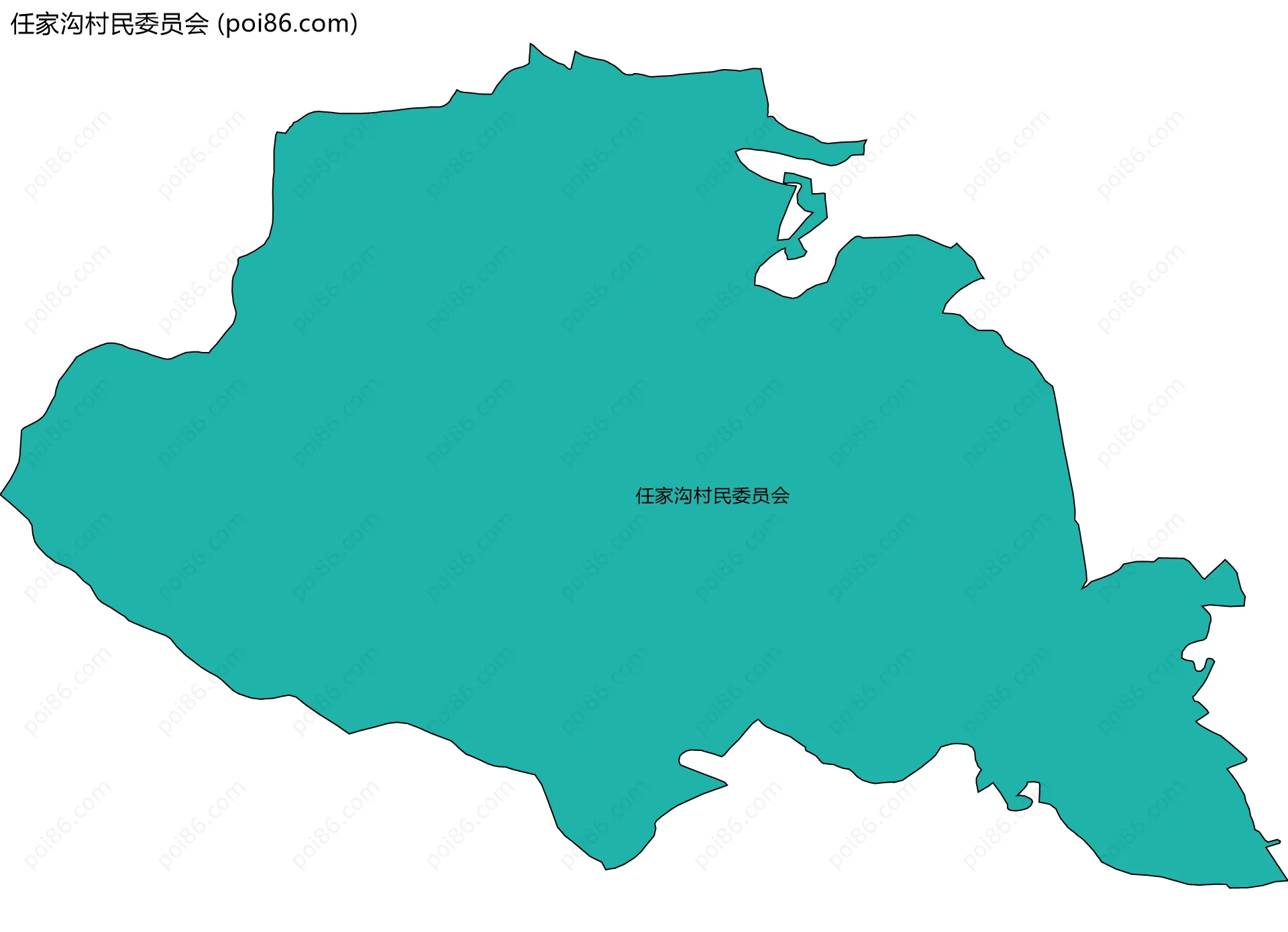 任家沟村民委员会边界地图