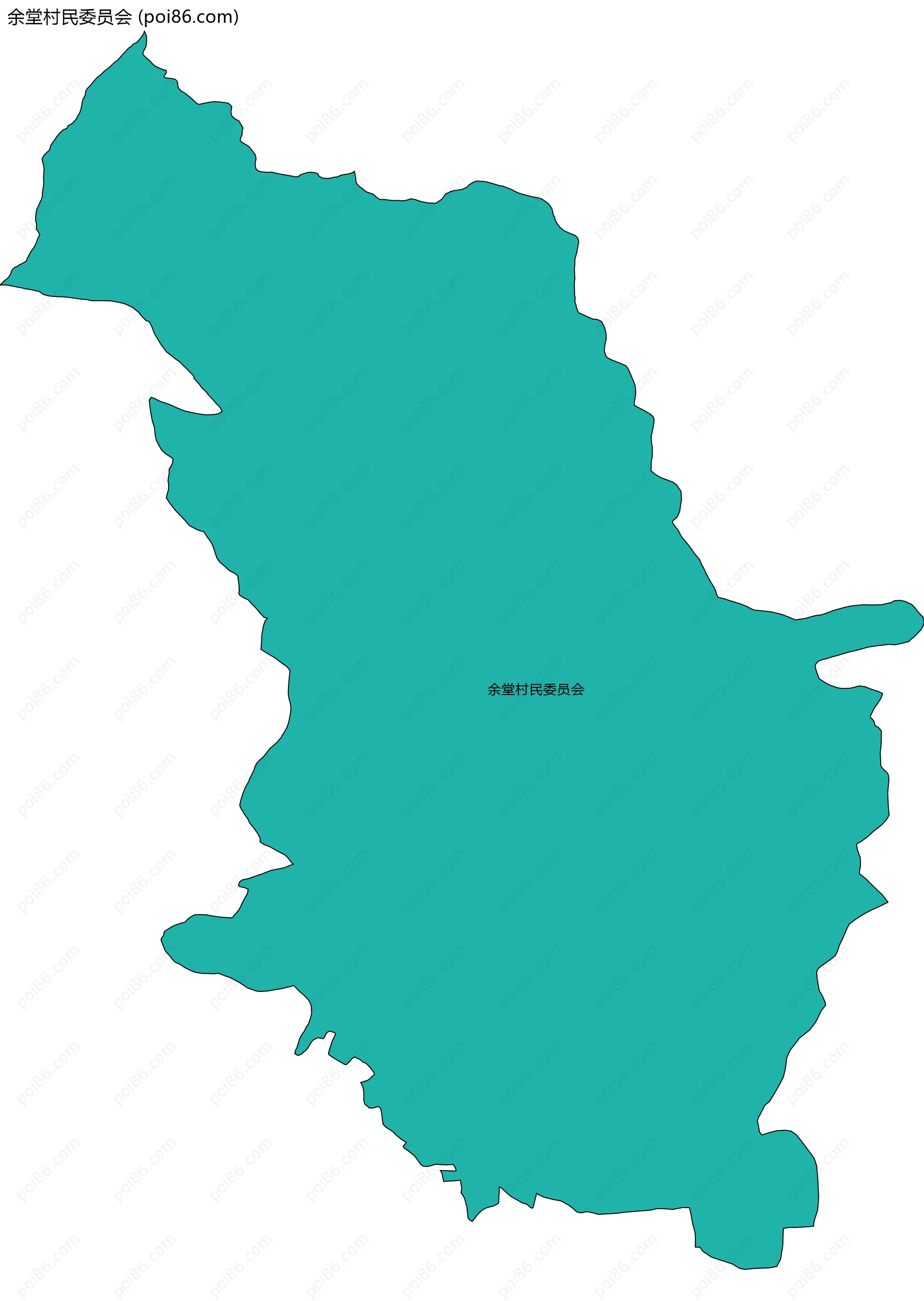 余堂村民委员会边界地图