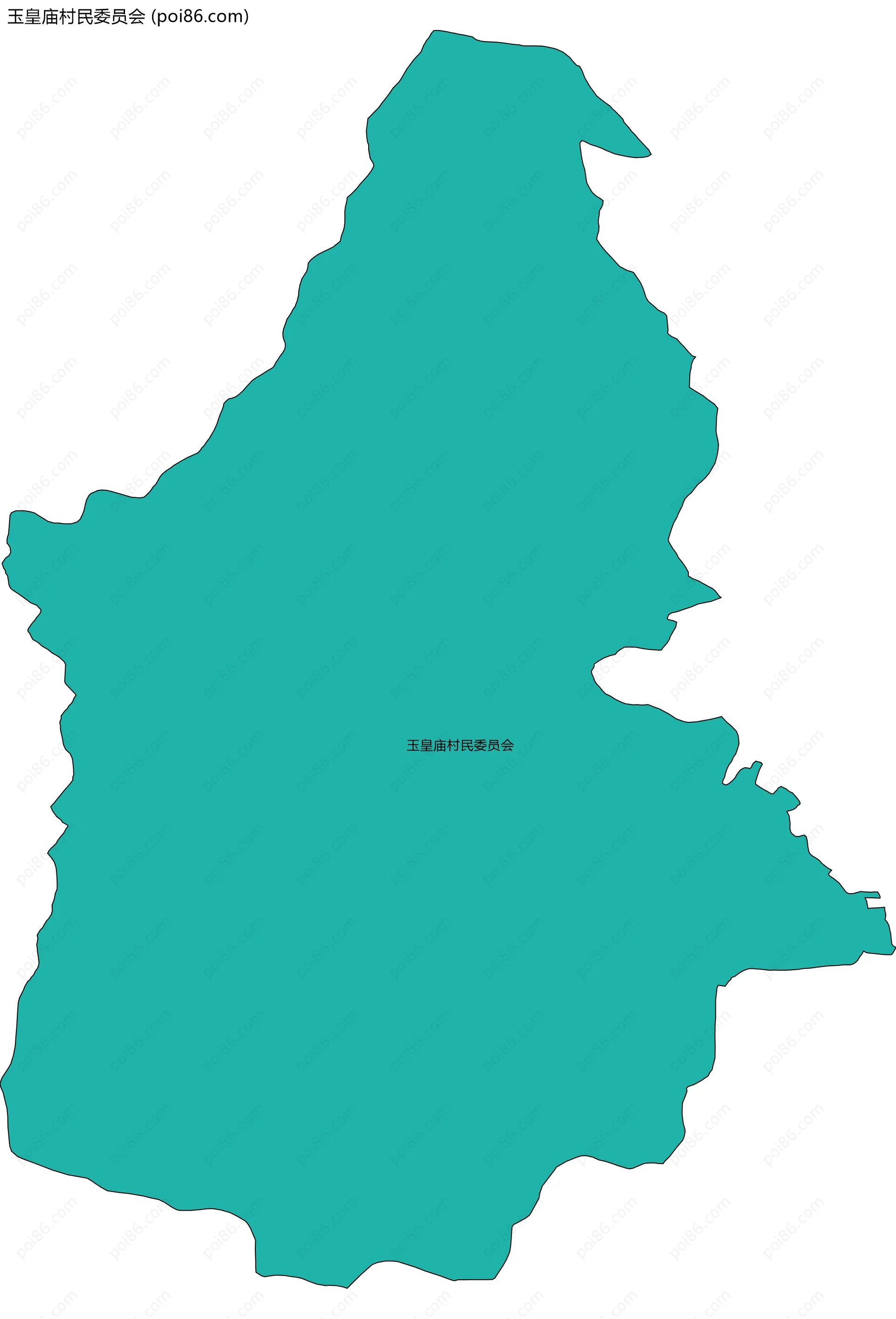 玉皇庙村民委员会边界地图