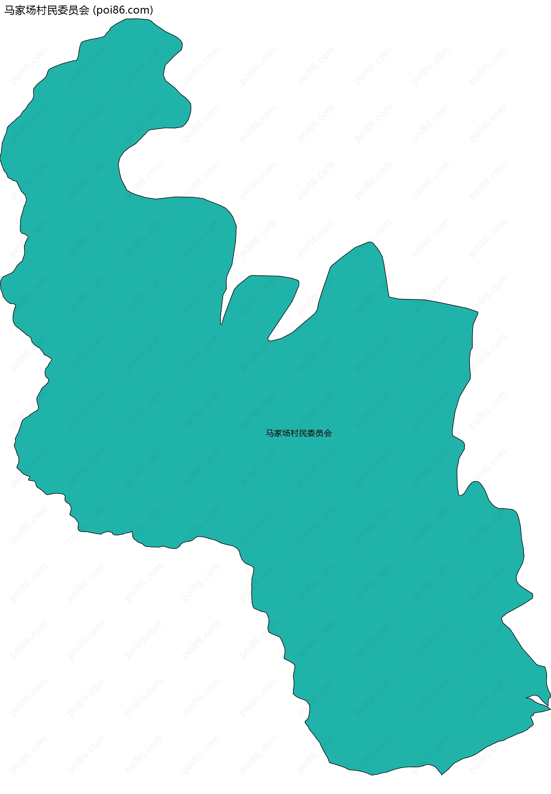 马家场村民委员会边界地图