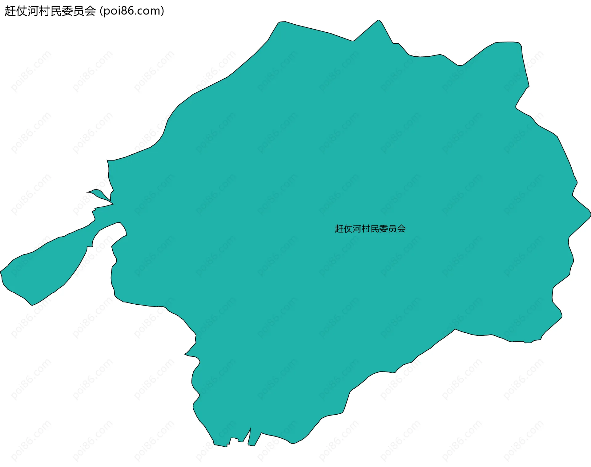 赶仗河村民委员会边界地图