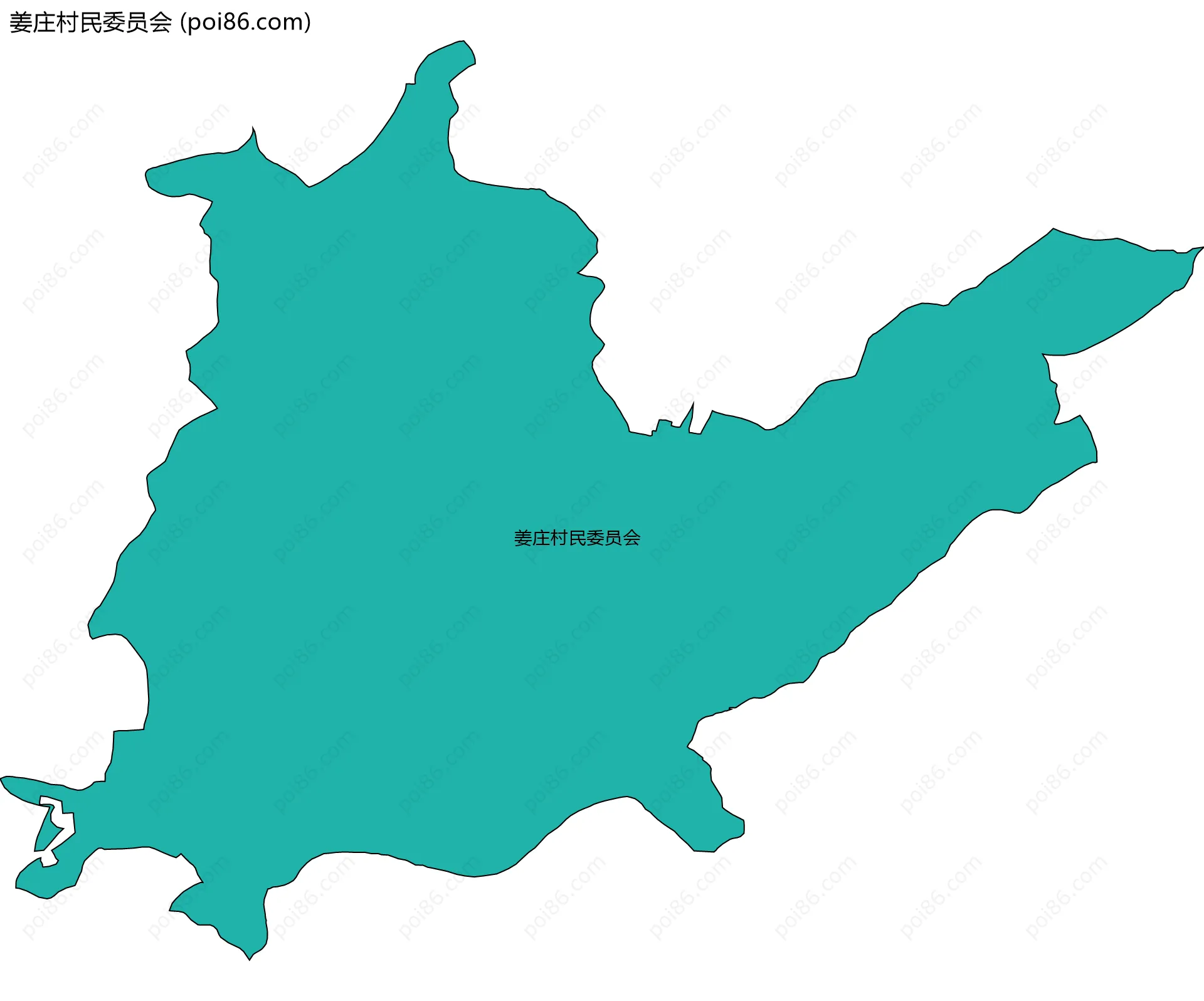 姜庄村民委员会边界地图