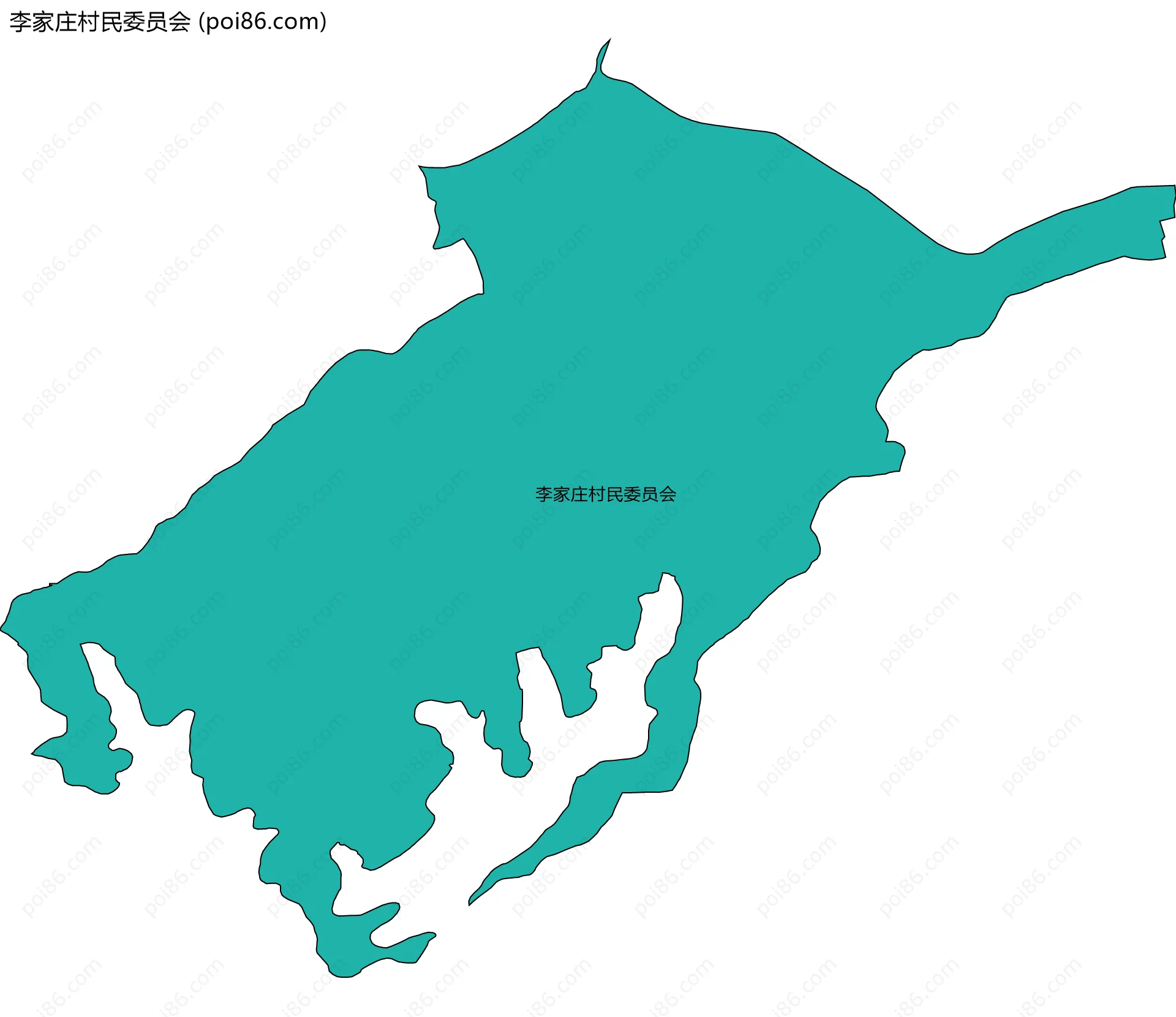 李家庄村民委员会边界地图