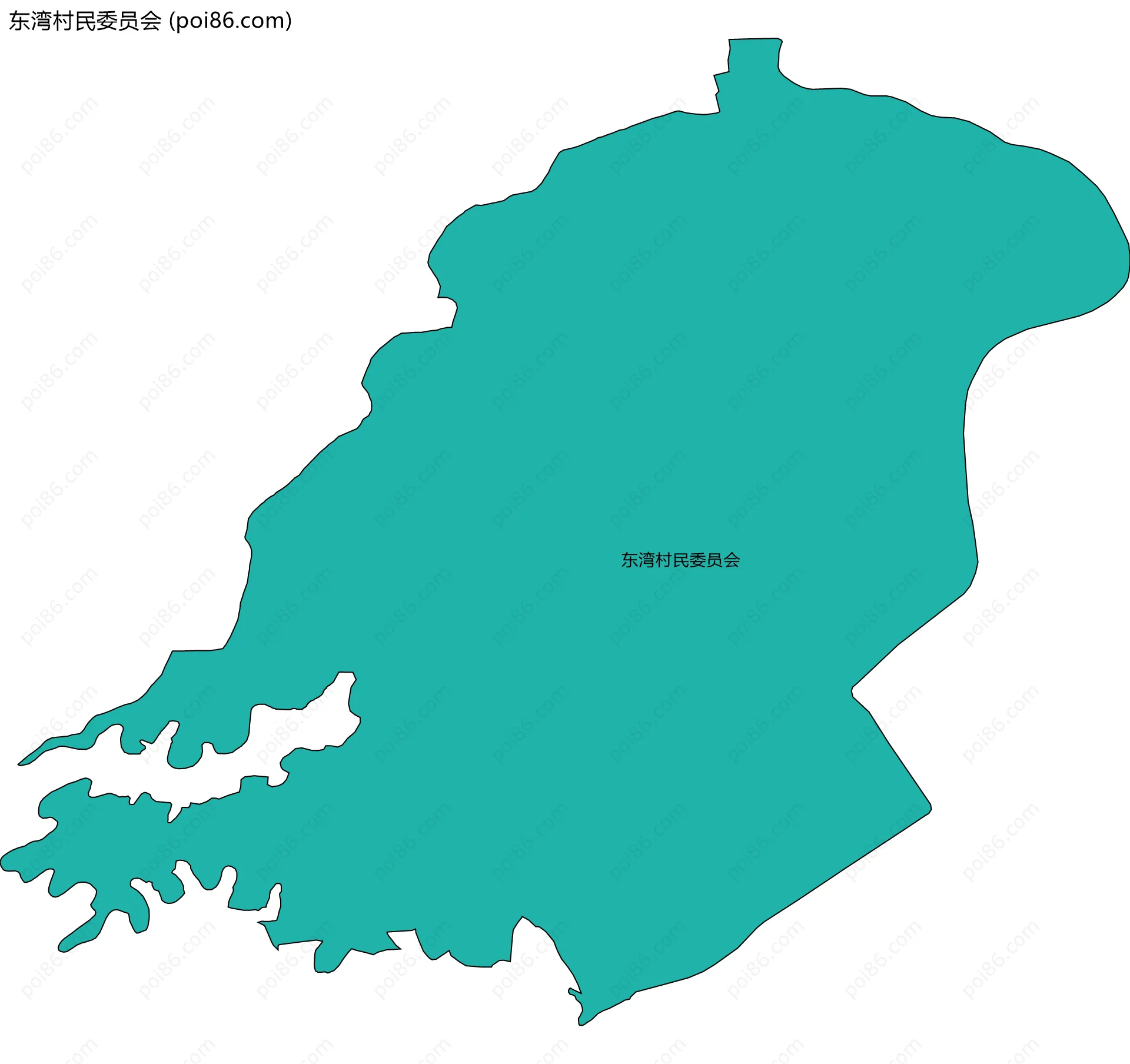 东湾村民委员会边界地图