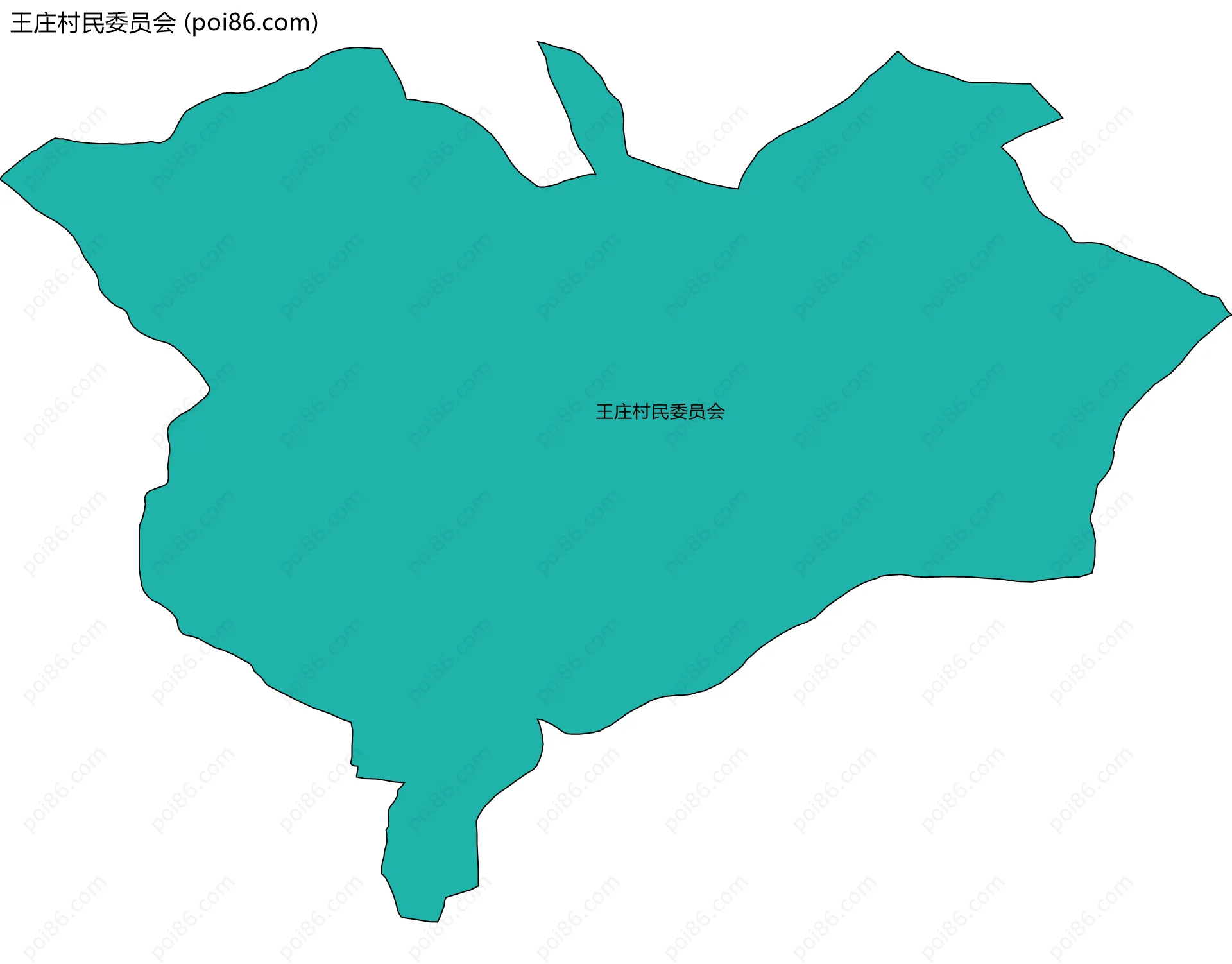 王庄村民委员会边界地图
