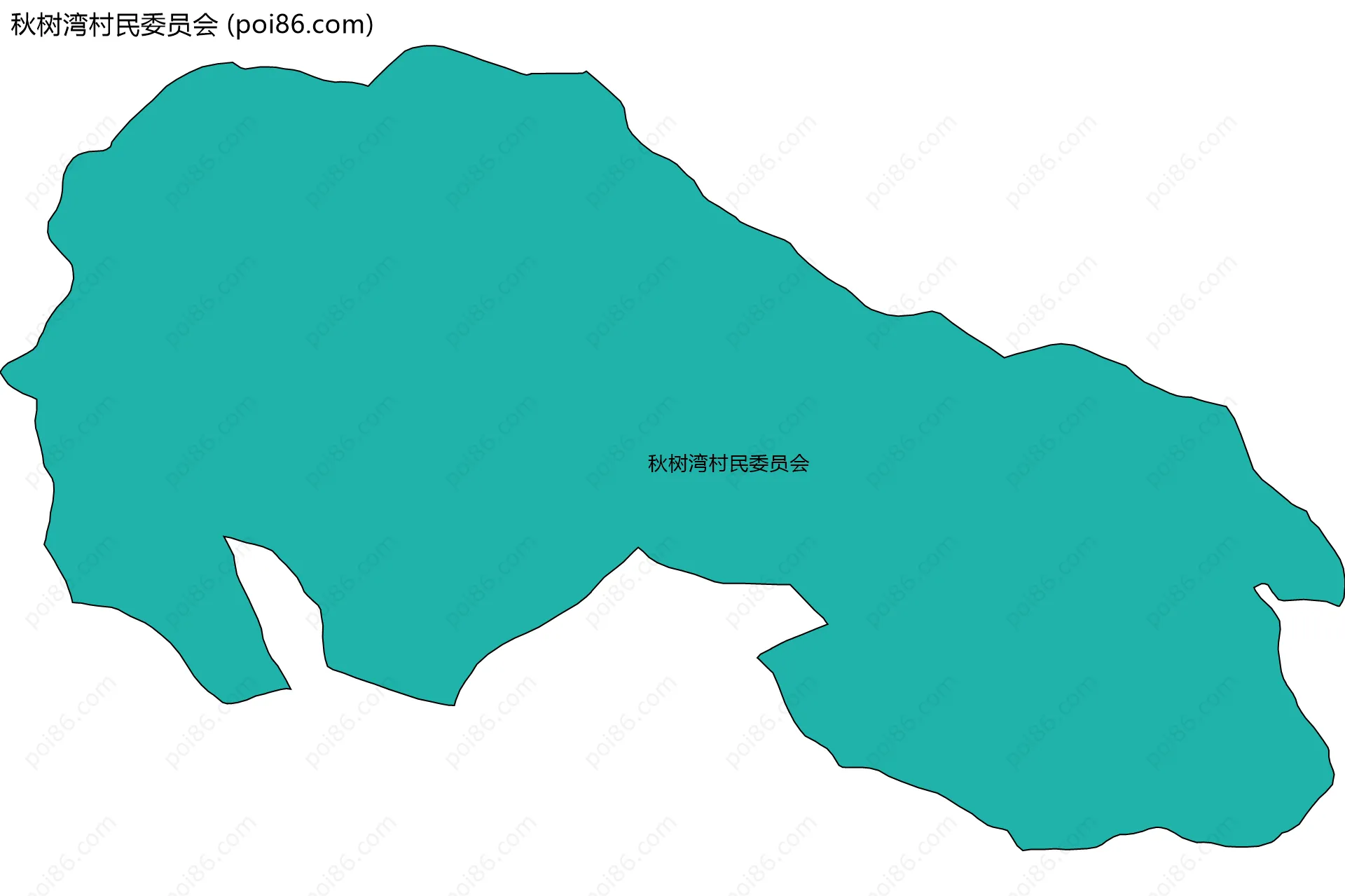 秋树湾村民委员会边界地图