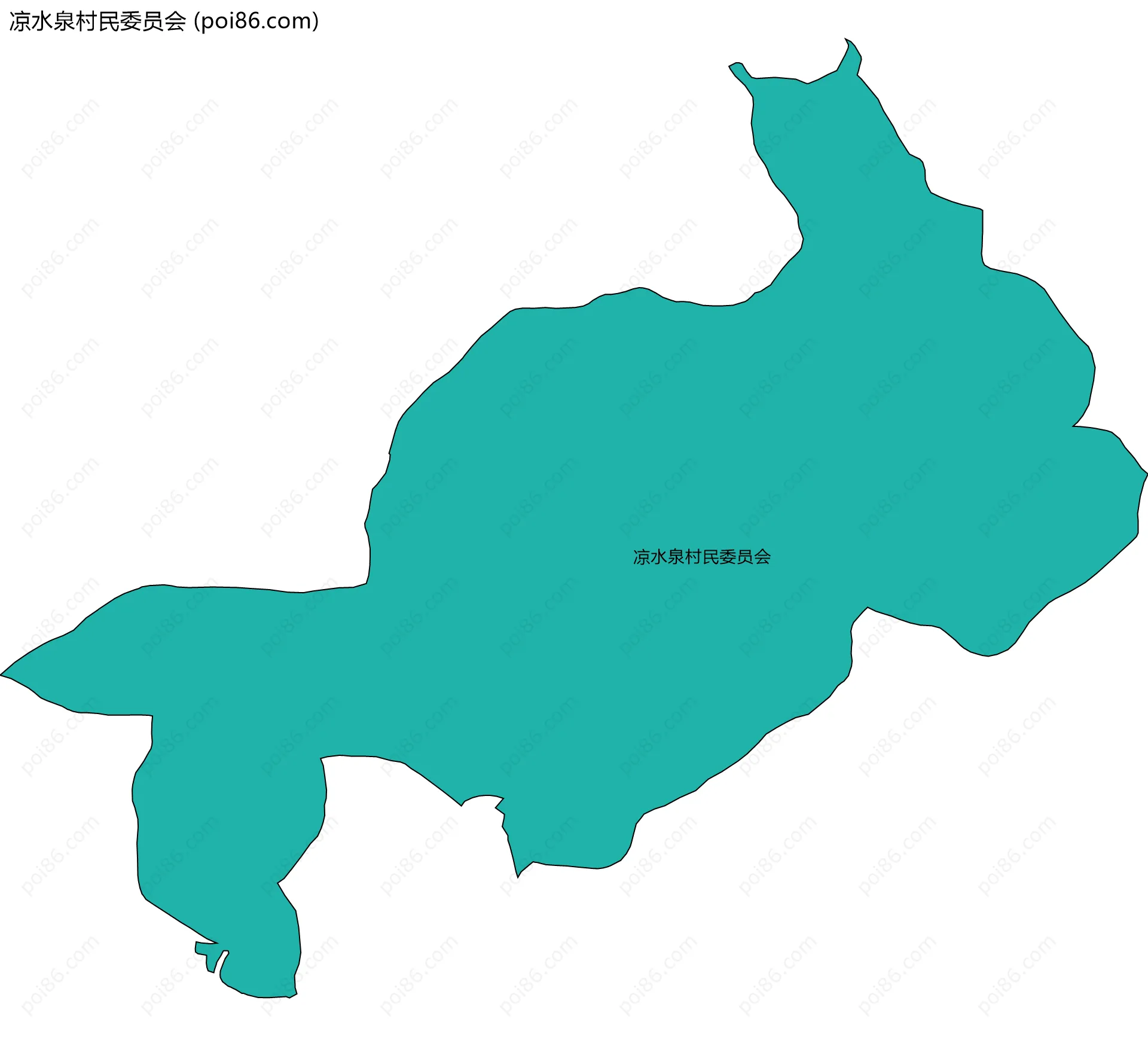 凉水泉村民委员会边界地图