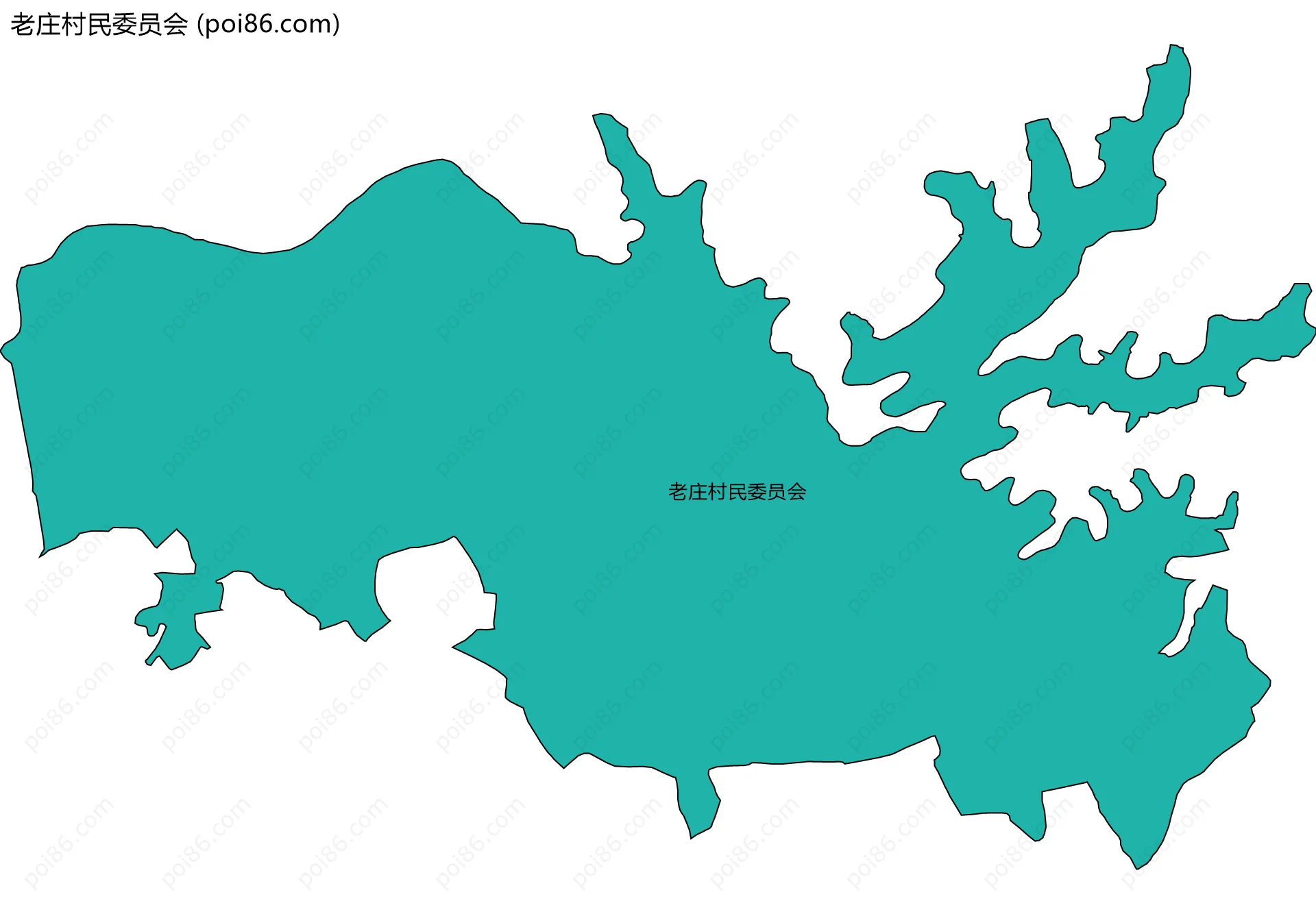 老庄村民委员会边界地图