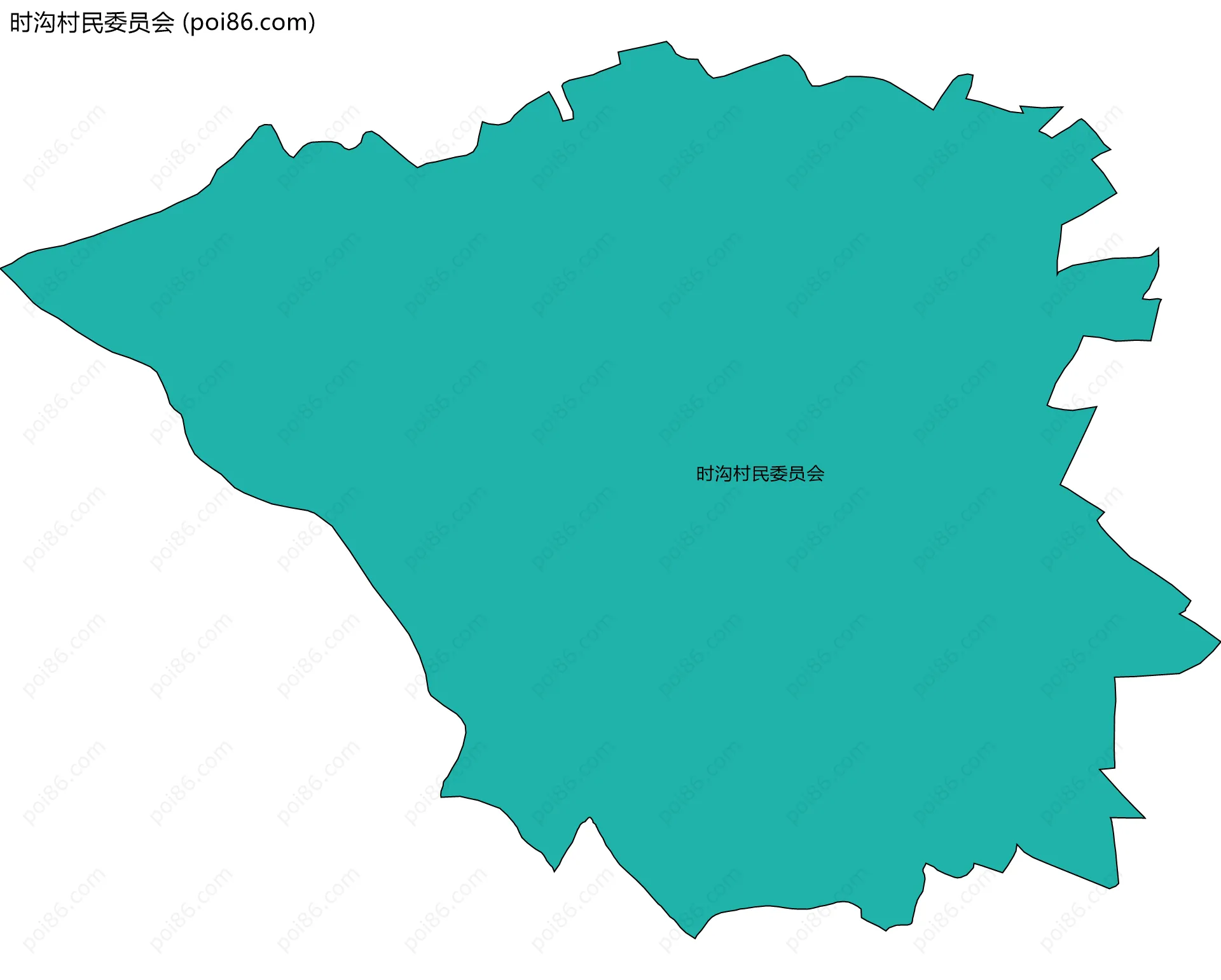 时沟村民委员会边界地图