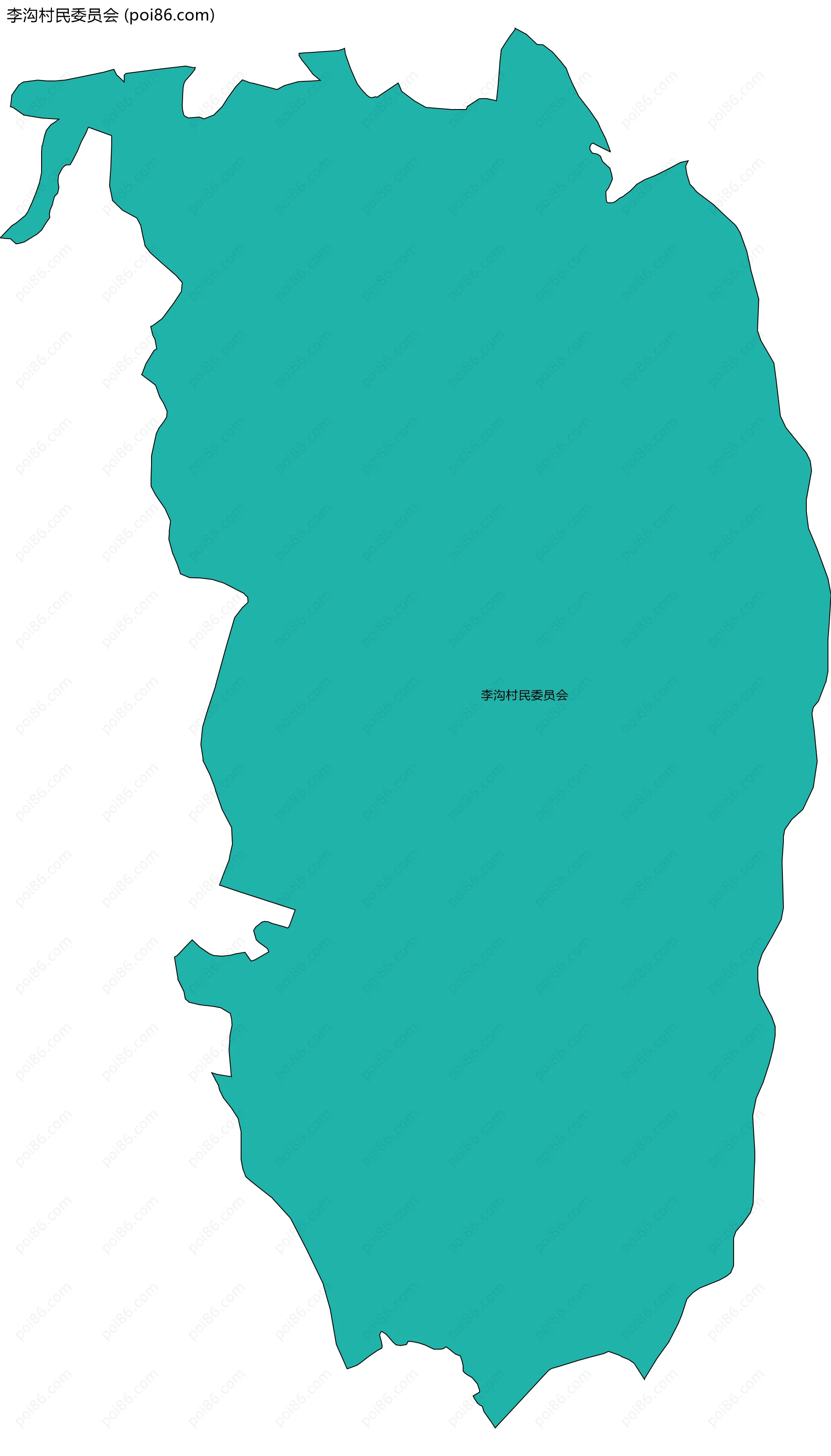 李沟村民委员会边界地图