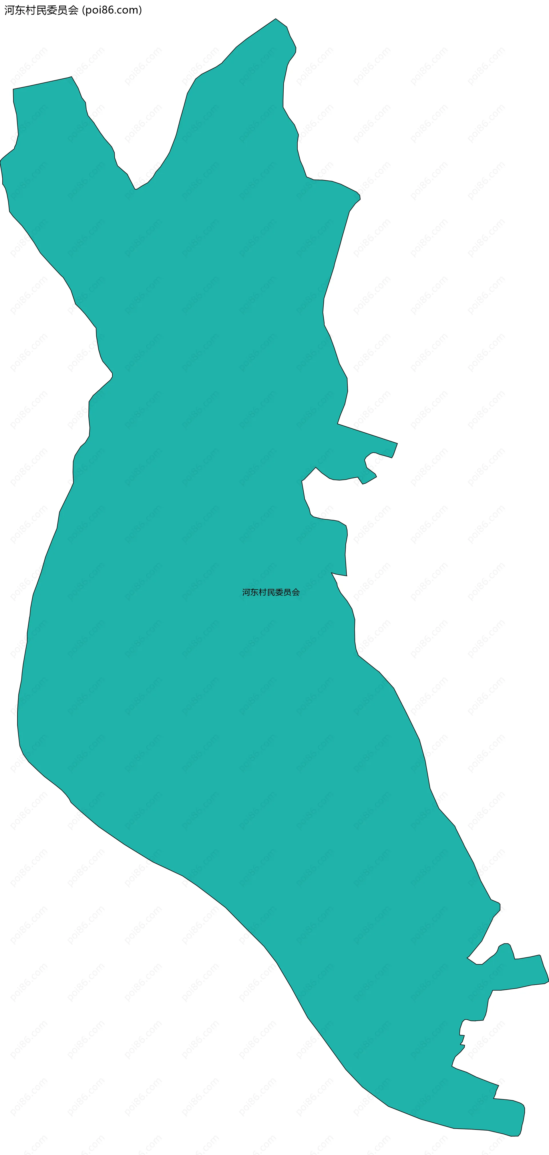 河东村民委员会边界地图