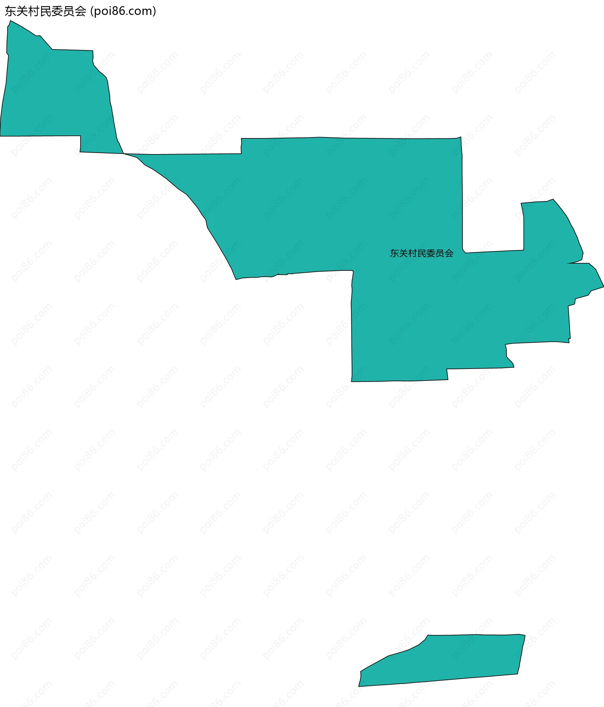 东关村民委员会边界地图