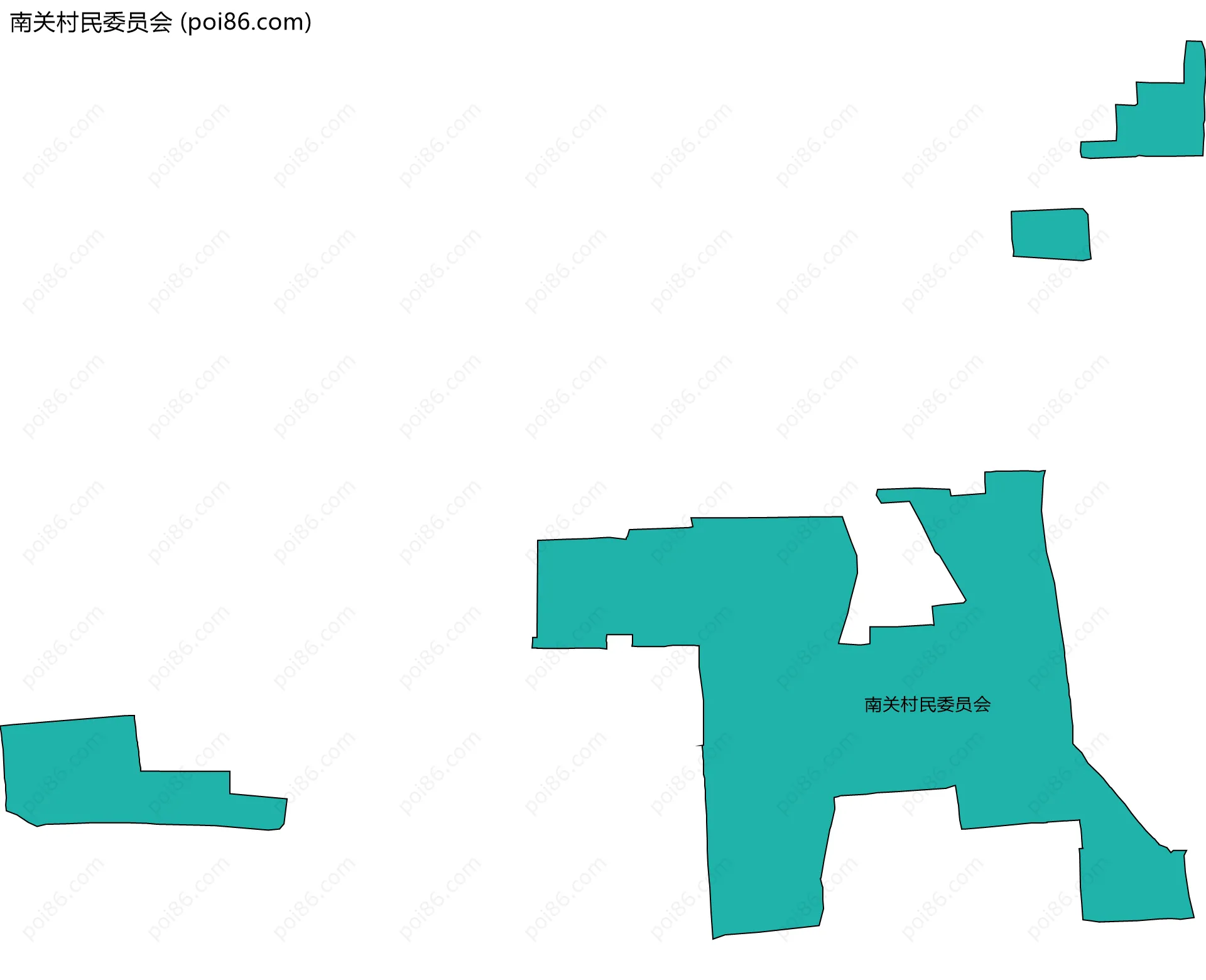南关村民委员会边界地图