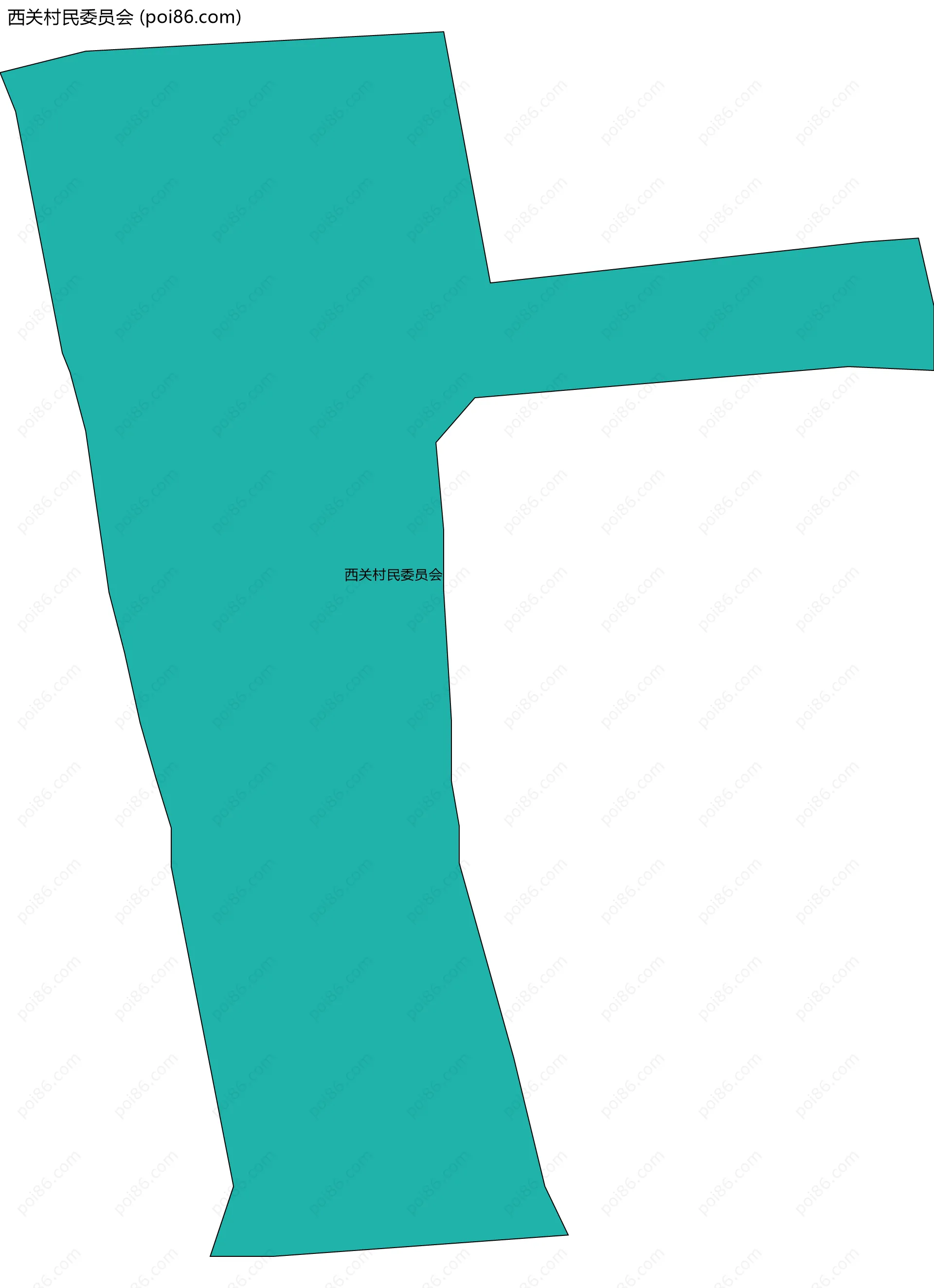 西关村民委员会边界地图