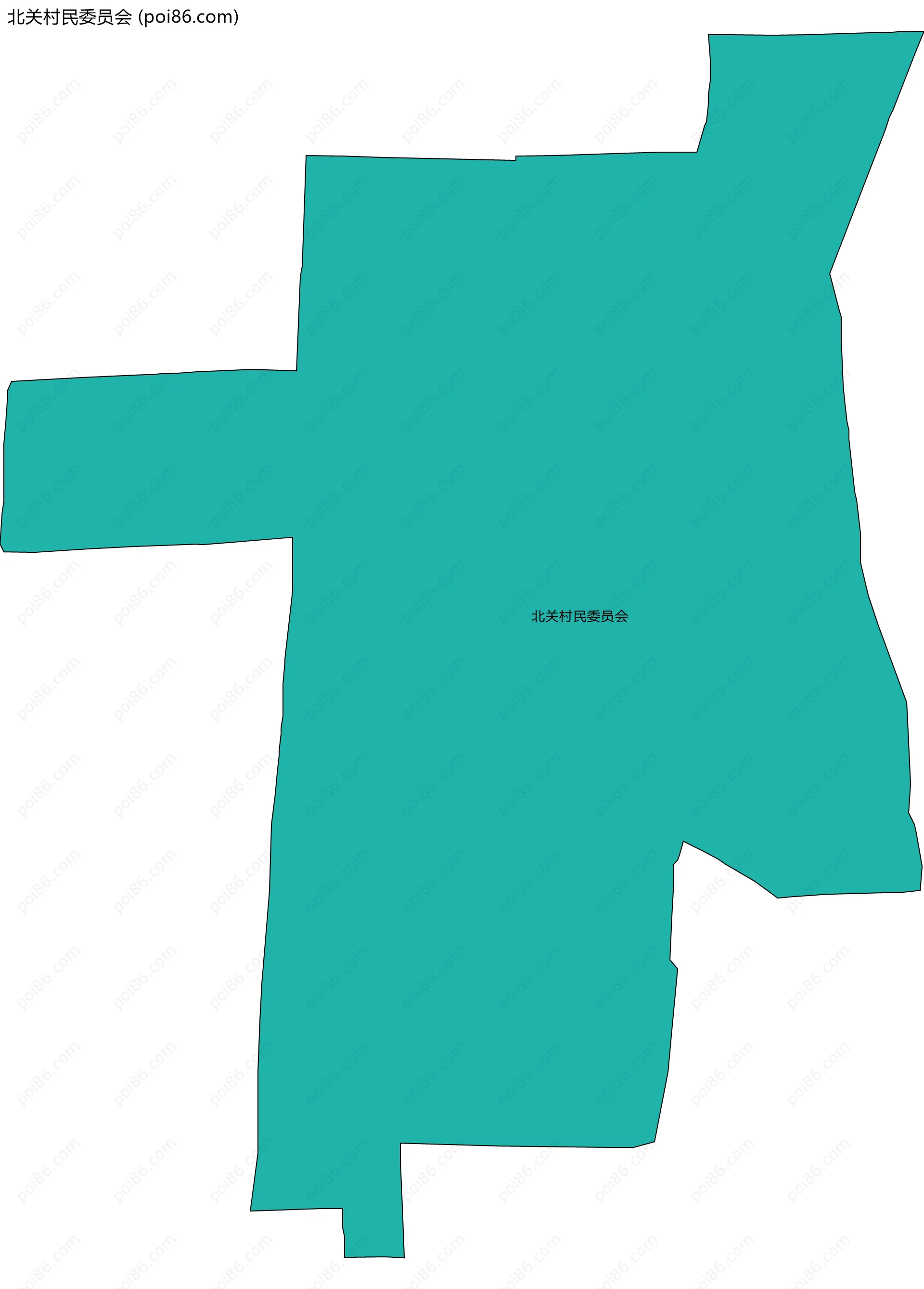 北关村民委员会边界地图