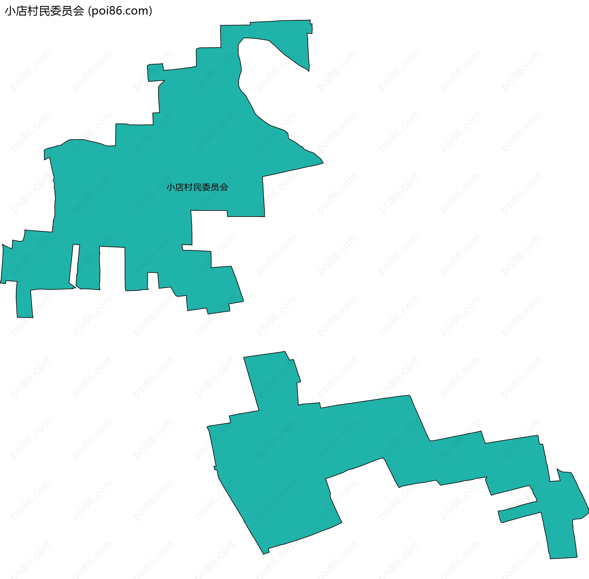 小店村民委员会边界地图