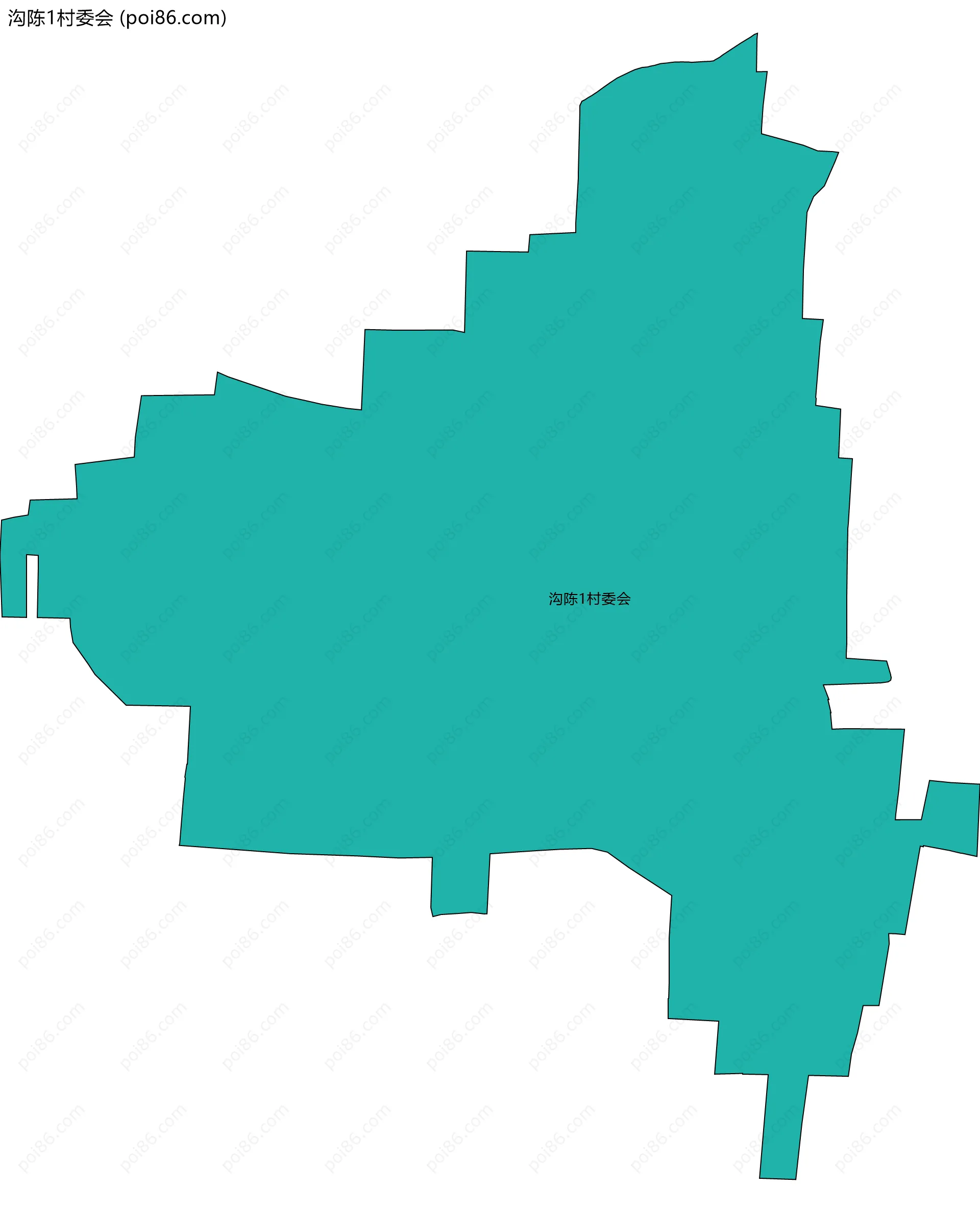 沟陈1村委会边界地图