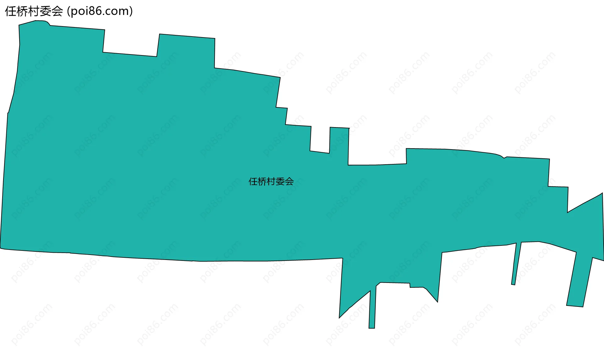 任桥村委会边界地图