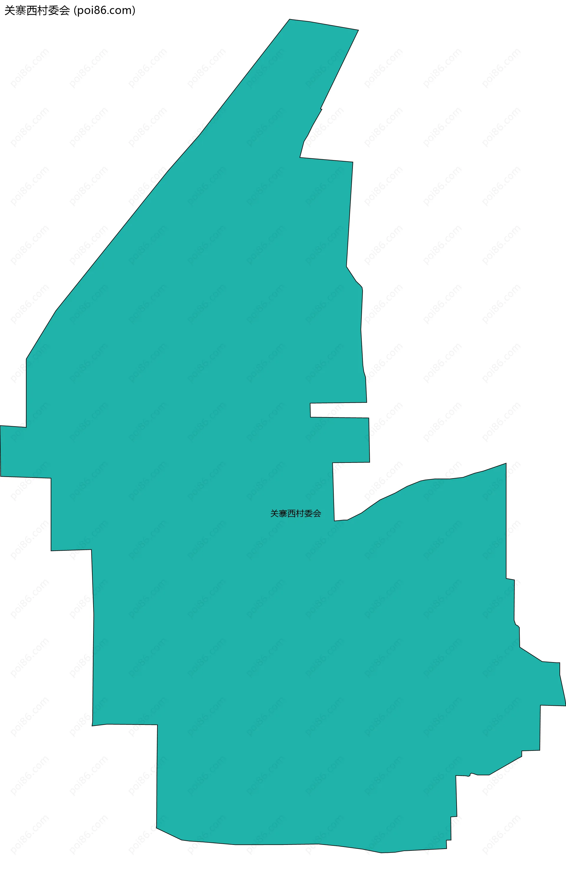 关寨西村委会边界地图