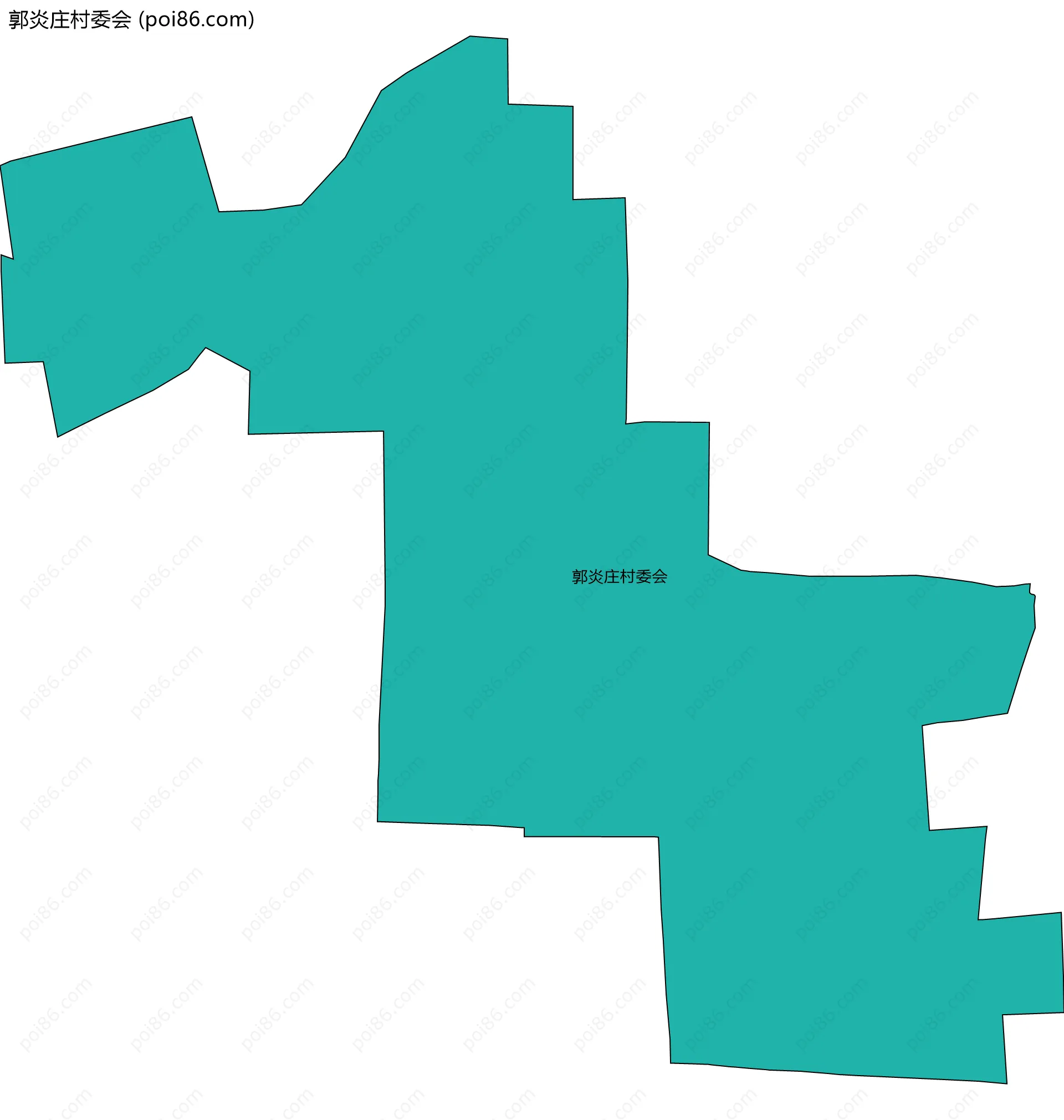 郭炎庄村委会边界地图