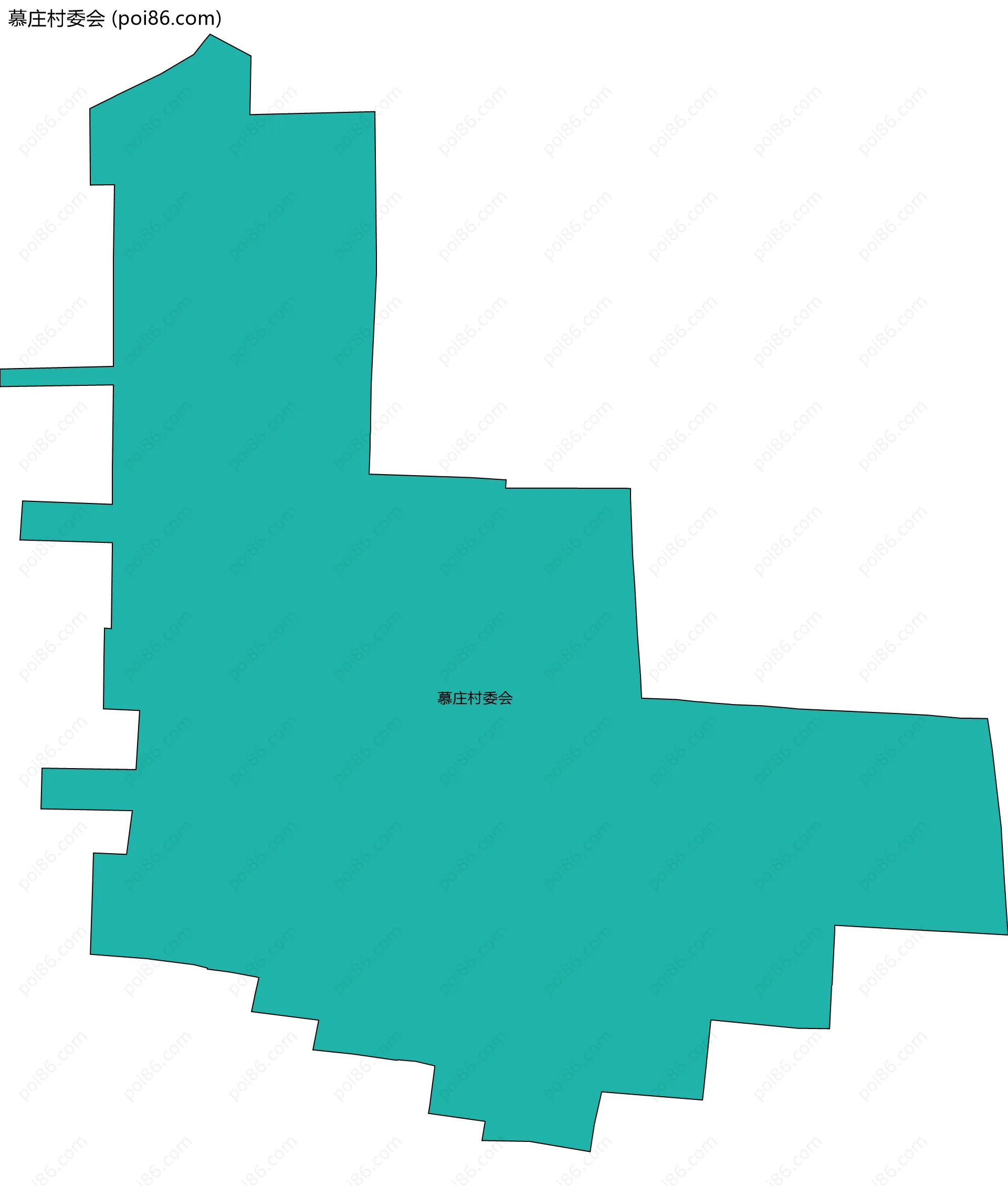 慕庄村委会边界地图