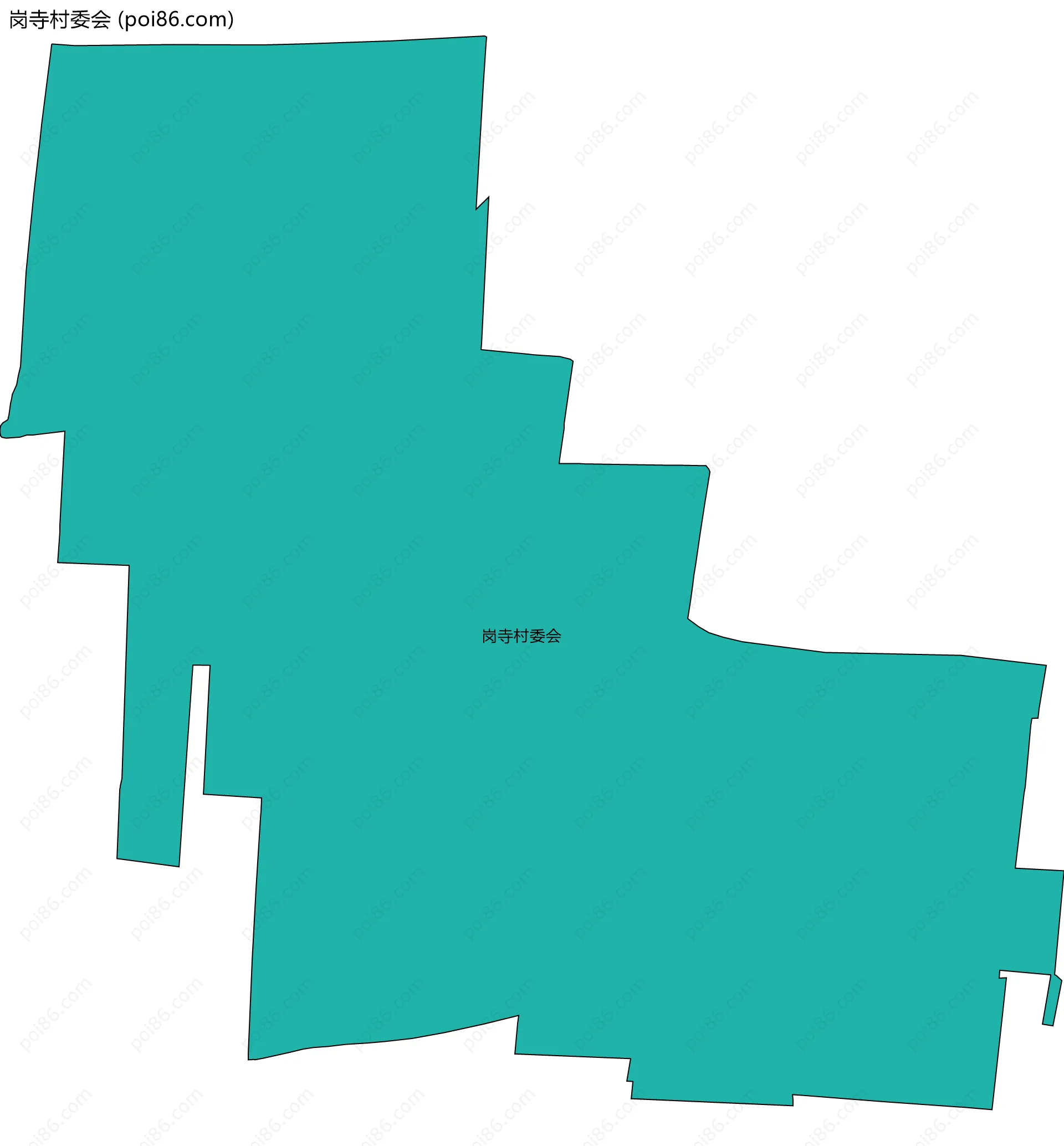 岗寺村委会边界地图