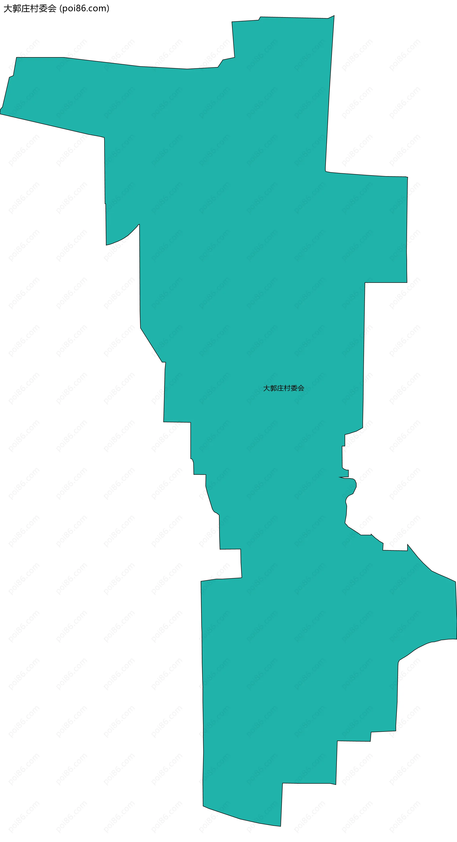 大郭庄村委会边界地图