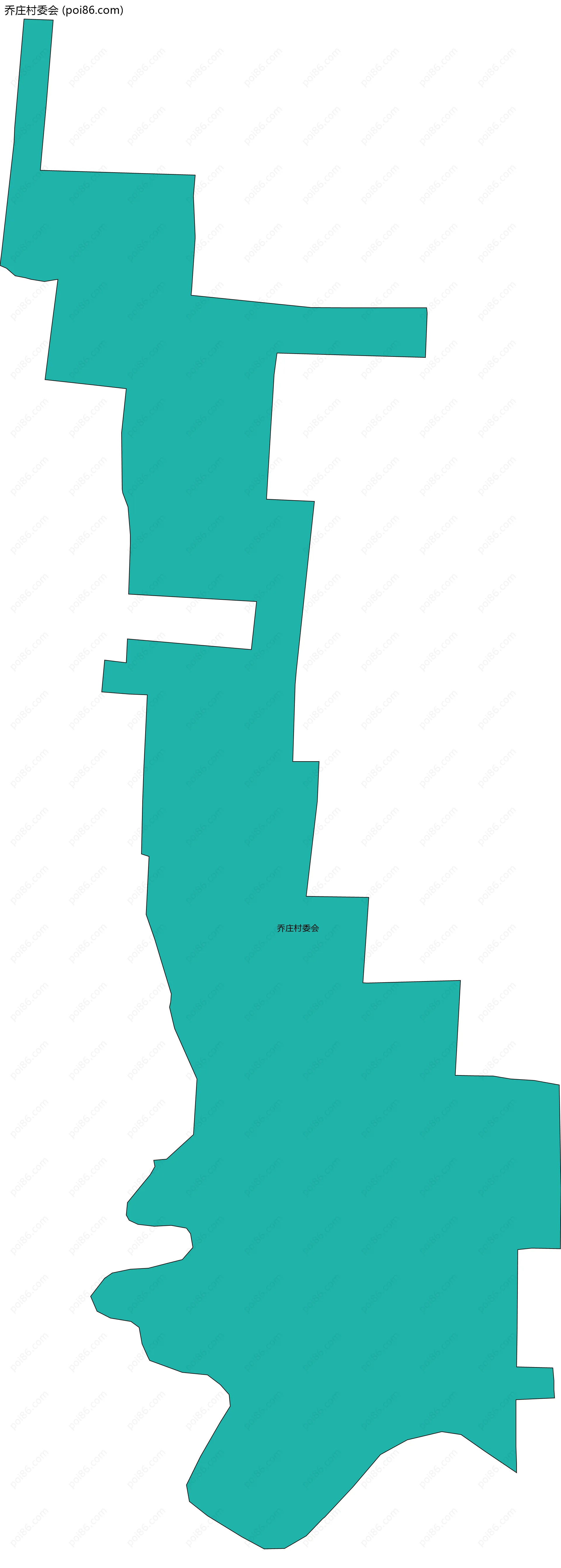 乔庄村委会边界地图