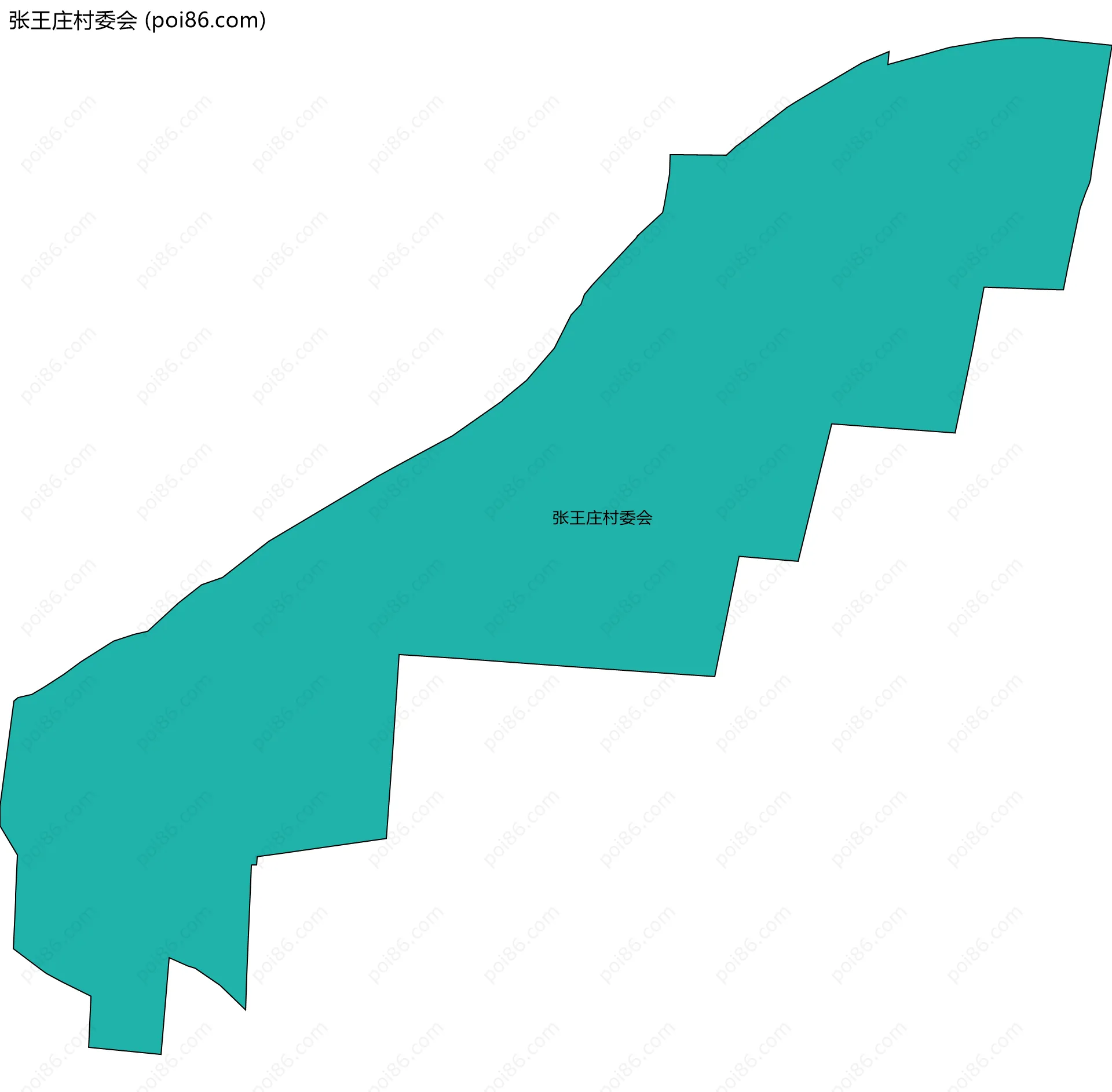张王庄村委会边界地图
