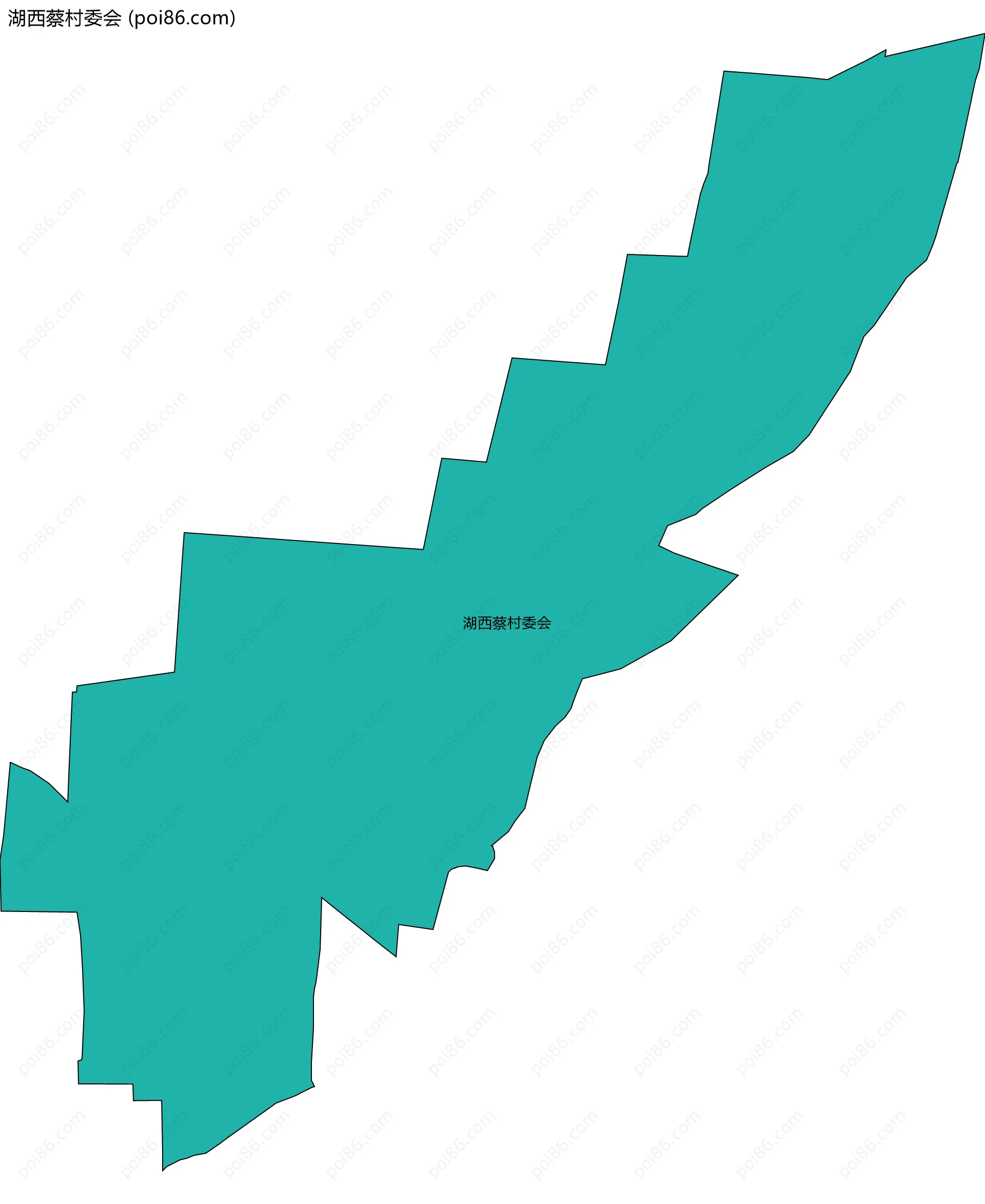 湖西蔡村委会边界地图