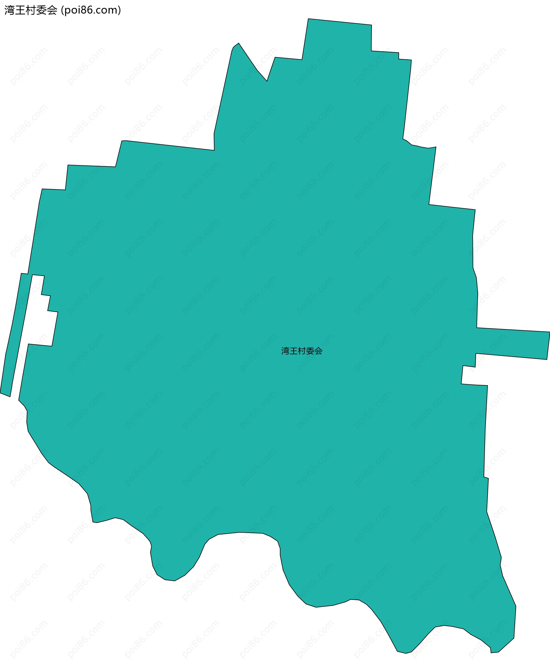 湾王村委会边界地图