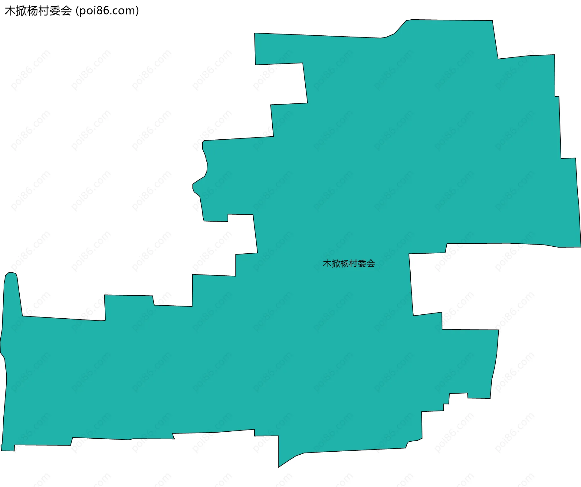 木掀杨村委会边界地图