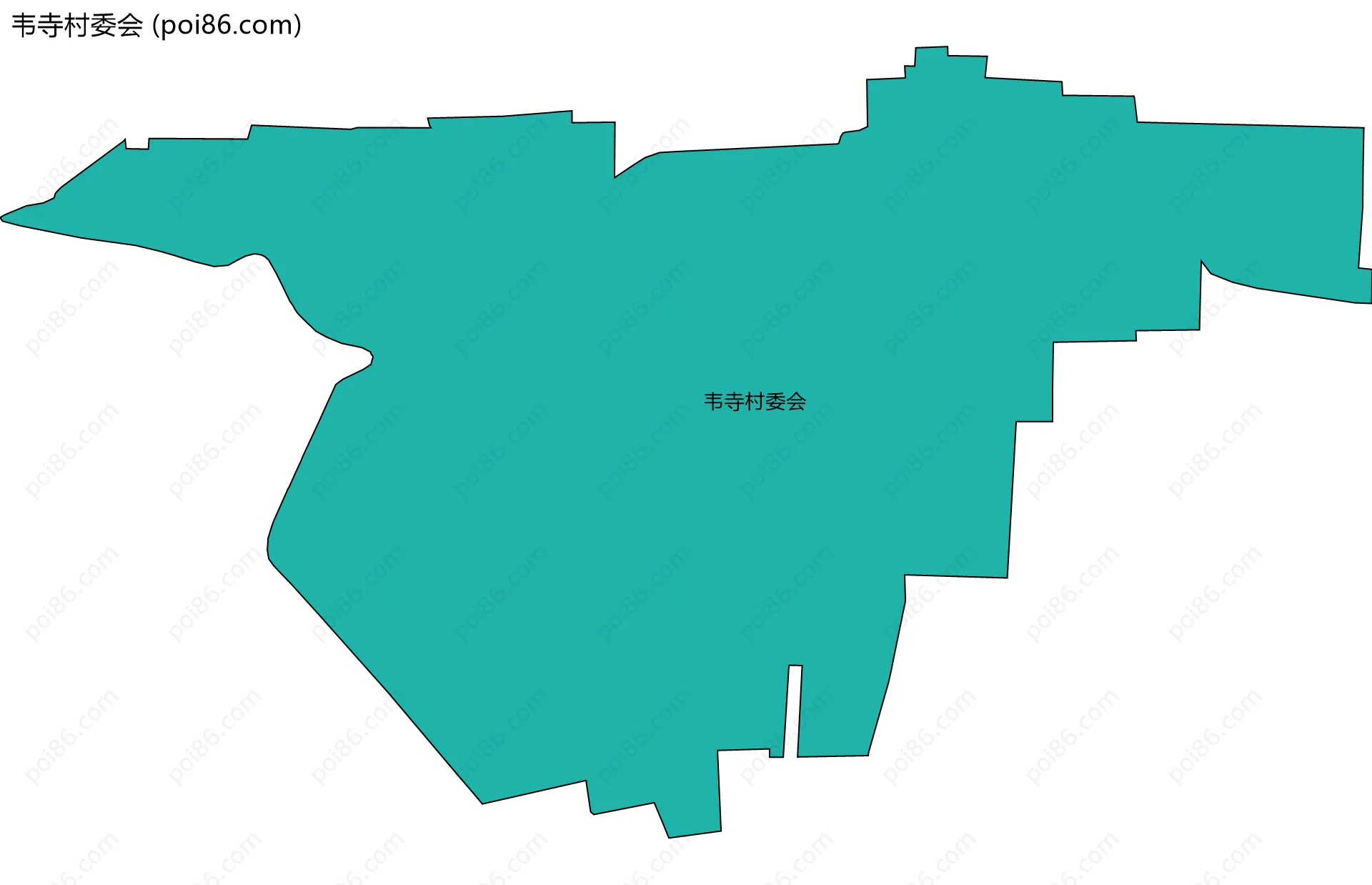韦寺村委会边界地图