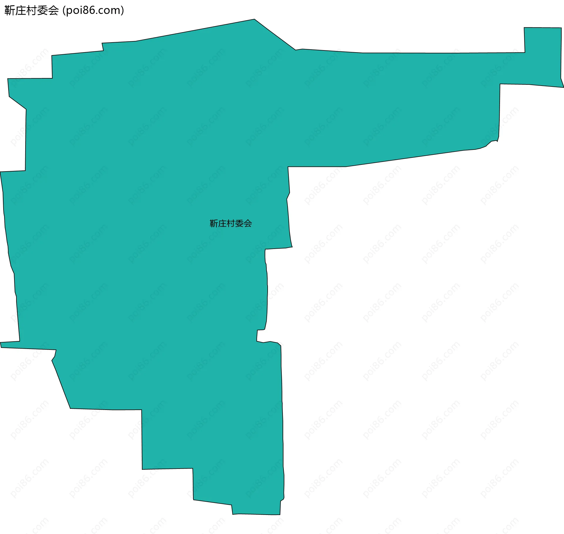 靳庄村委会边界地图