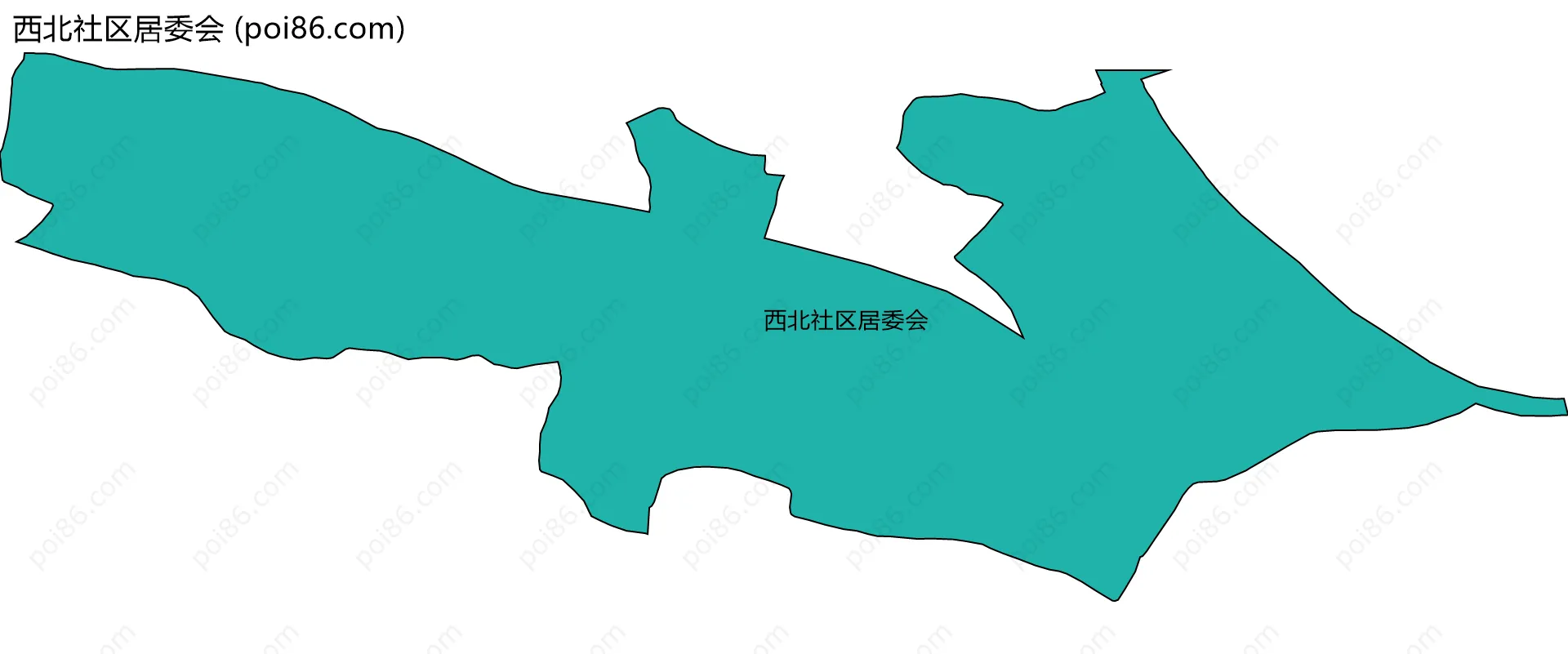 西北社区居委会边界地图