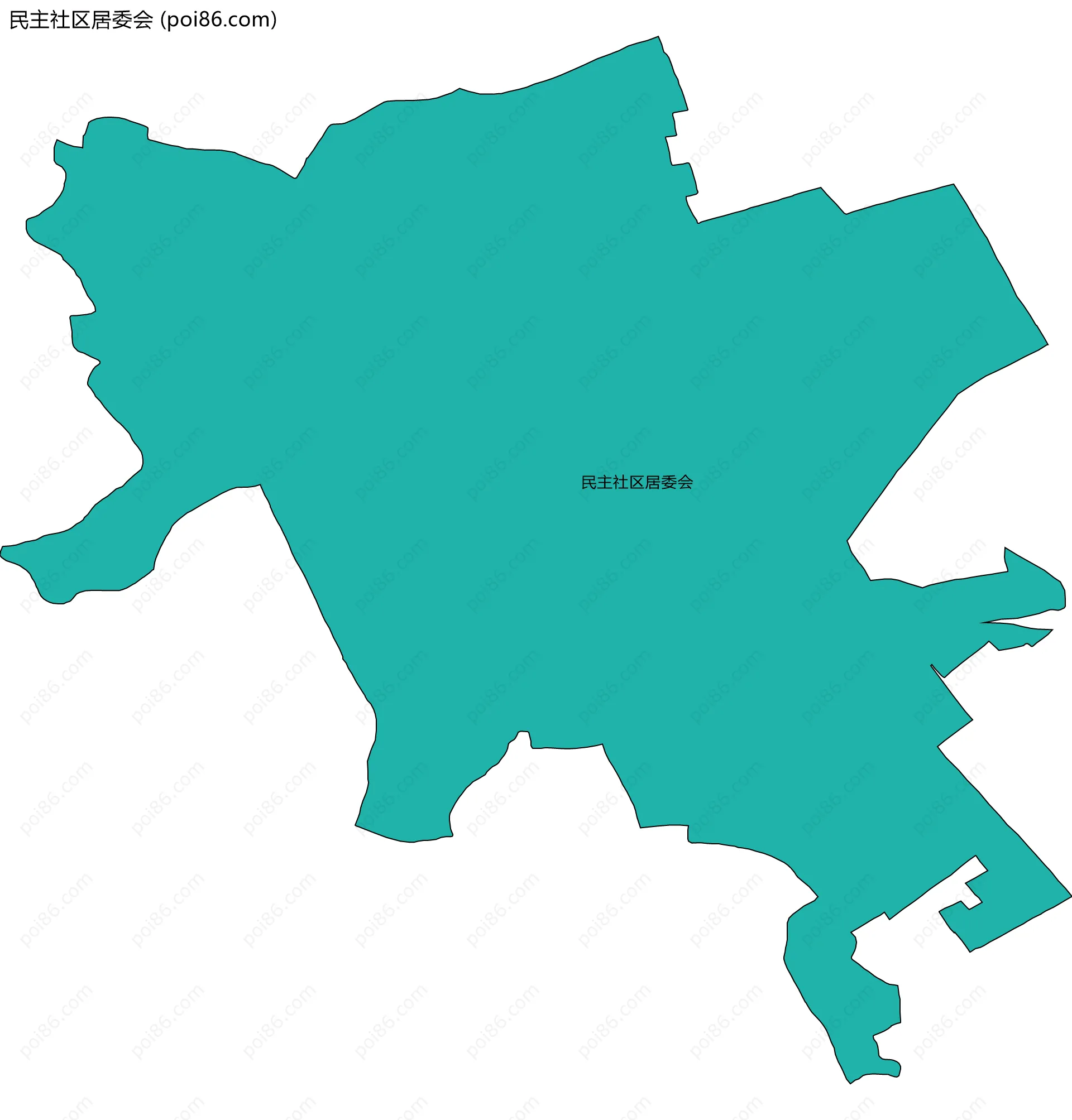 民主社区居委会边界地图