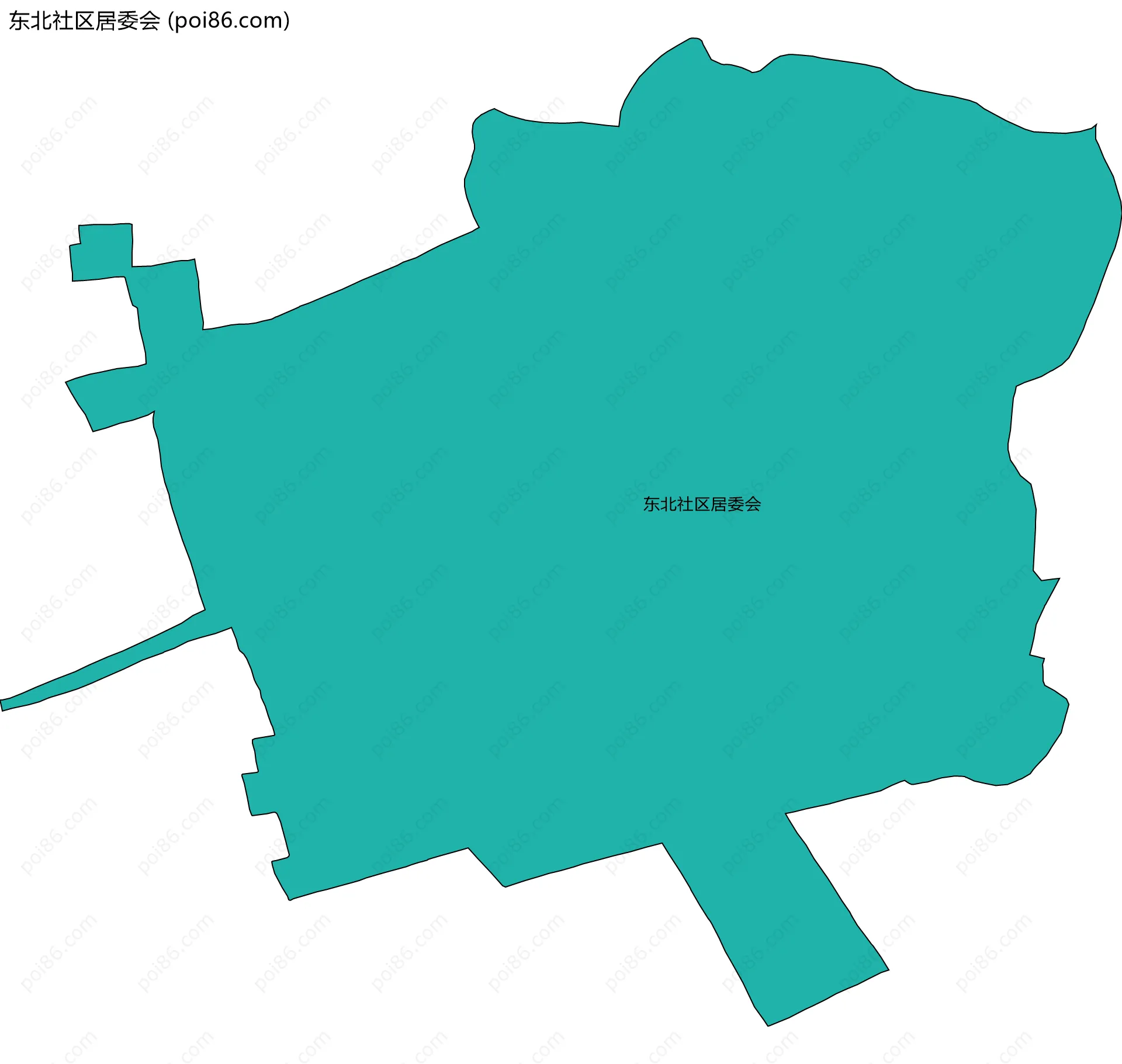 东北社区居委会边界地图