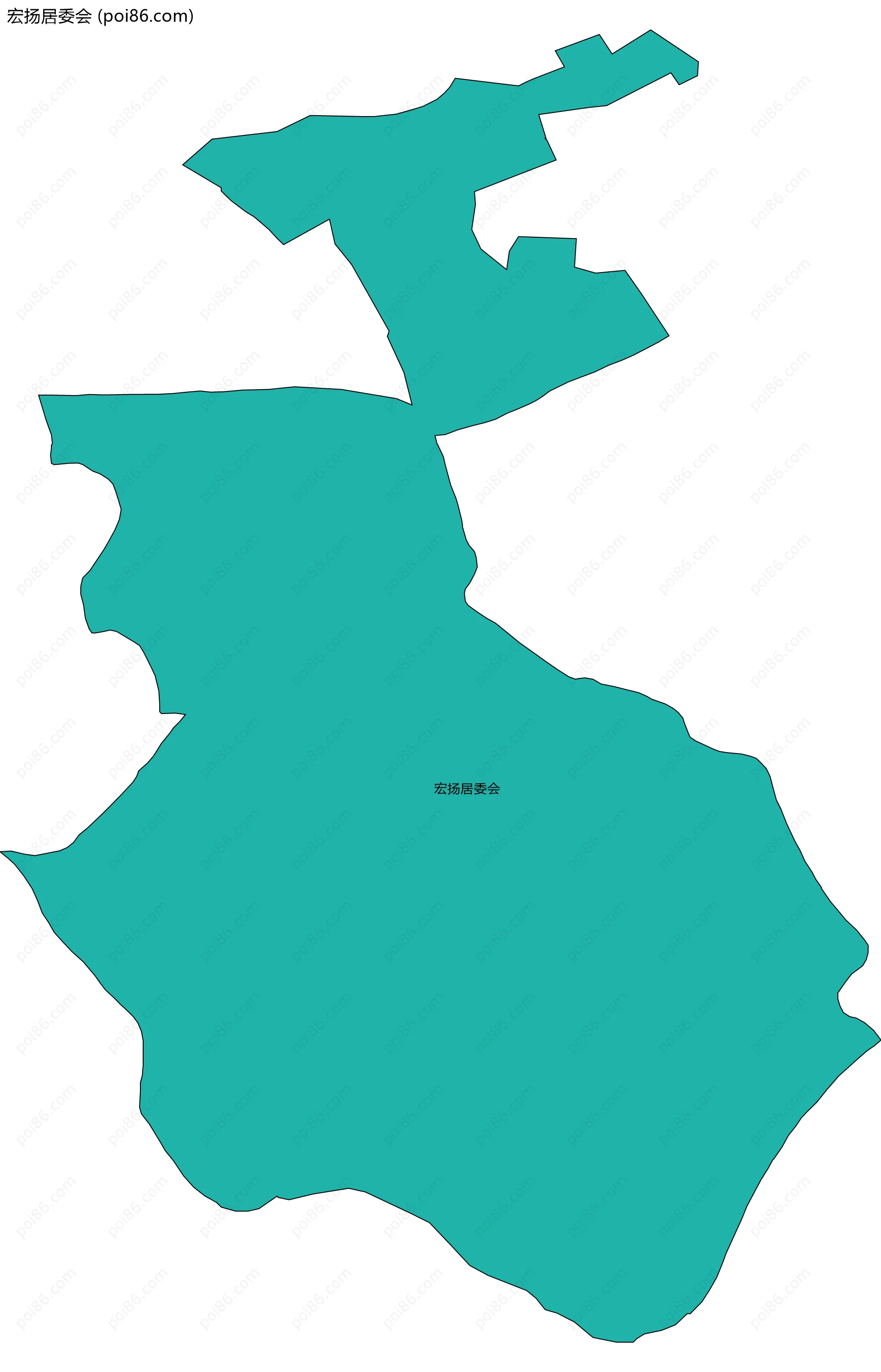 宏扬居委会边界地图